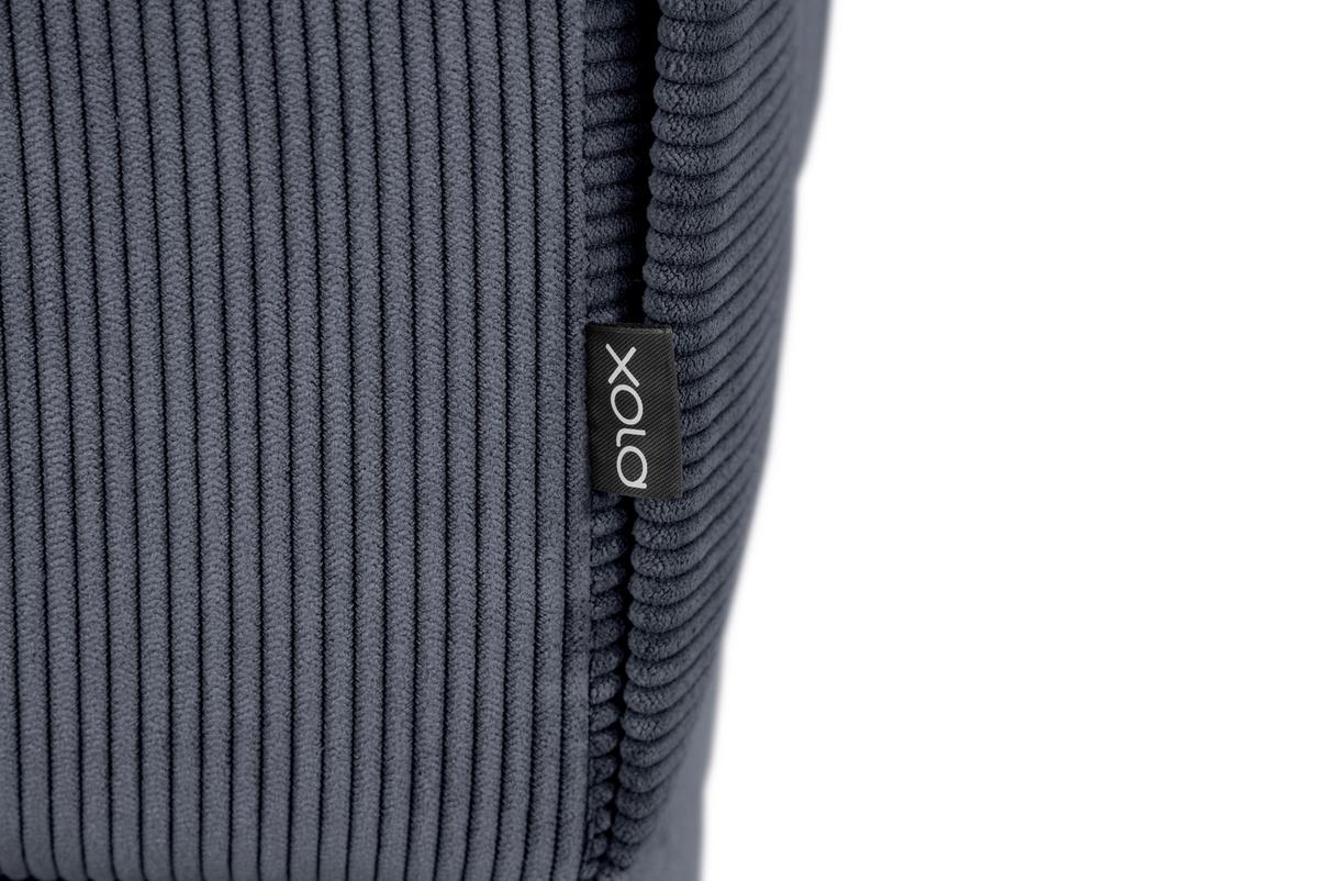 Ecksofa Erno Graublau S: 262 cm - Graublau/Schwarz, Design, Textil (262/183cm) - MID.YOU