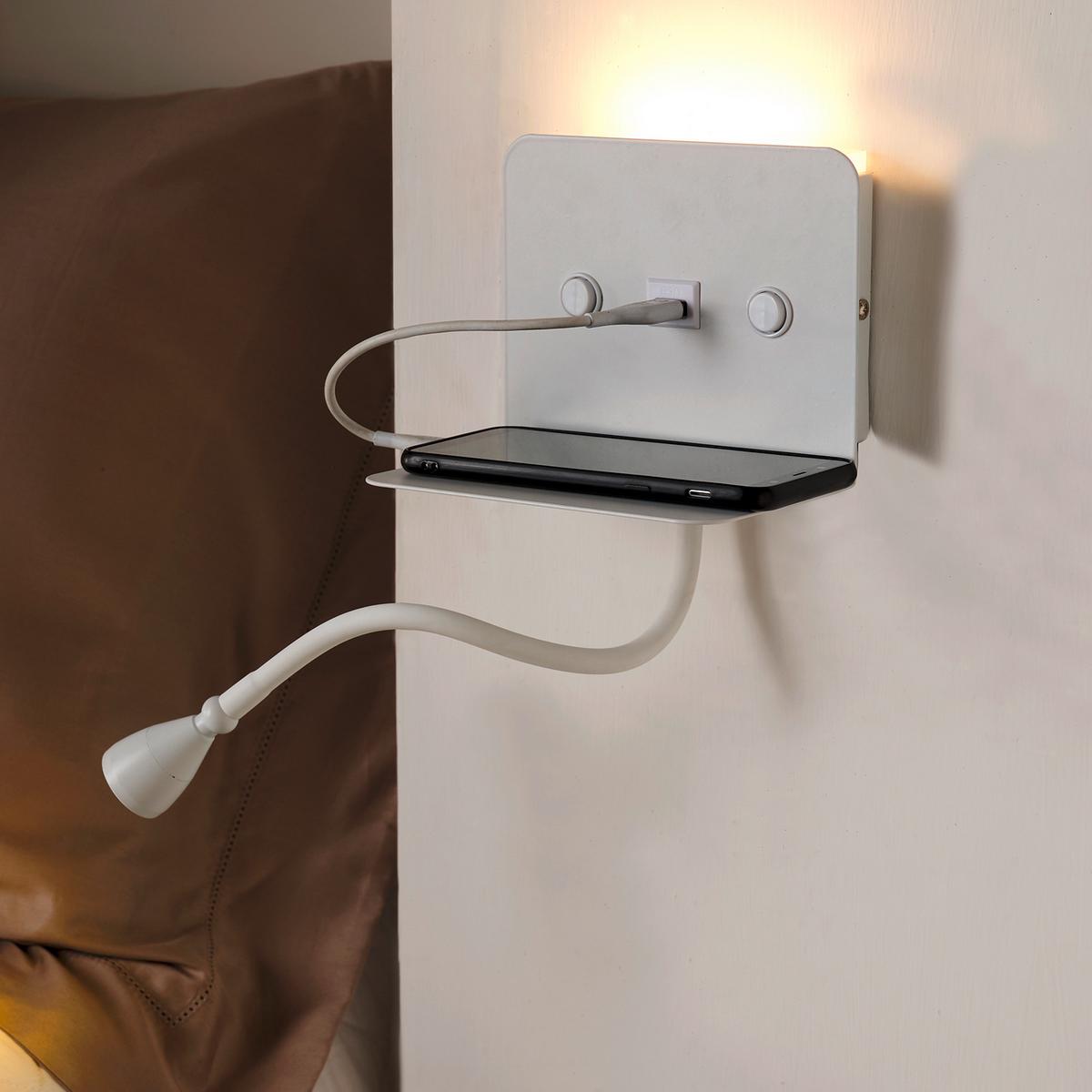 Led-wandleuchte 4884/apb - Weiß, Design, Metall (16/13/46cm)