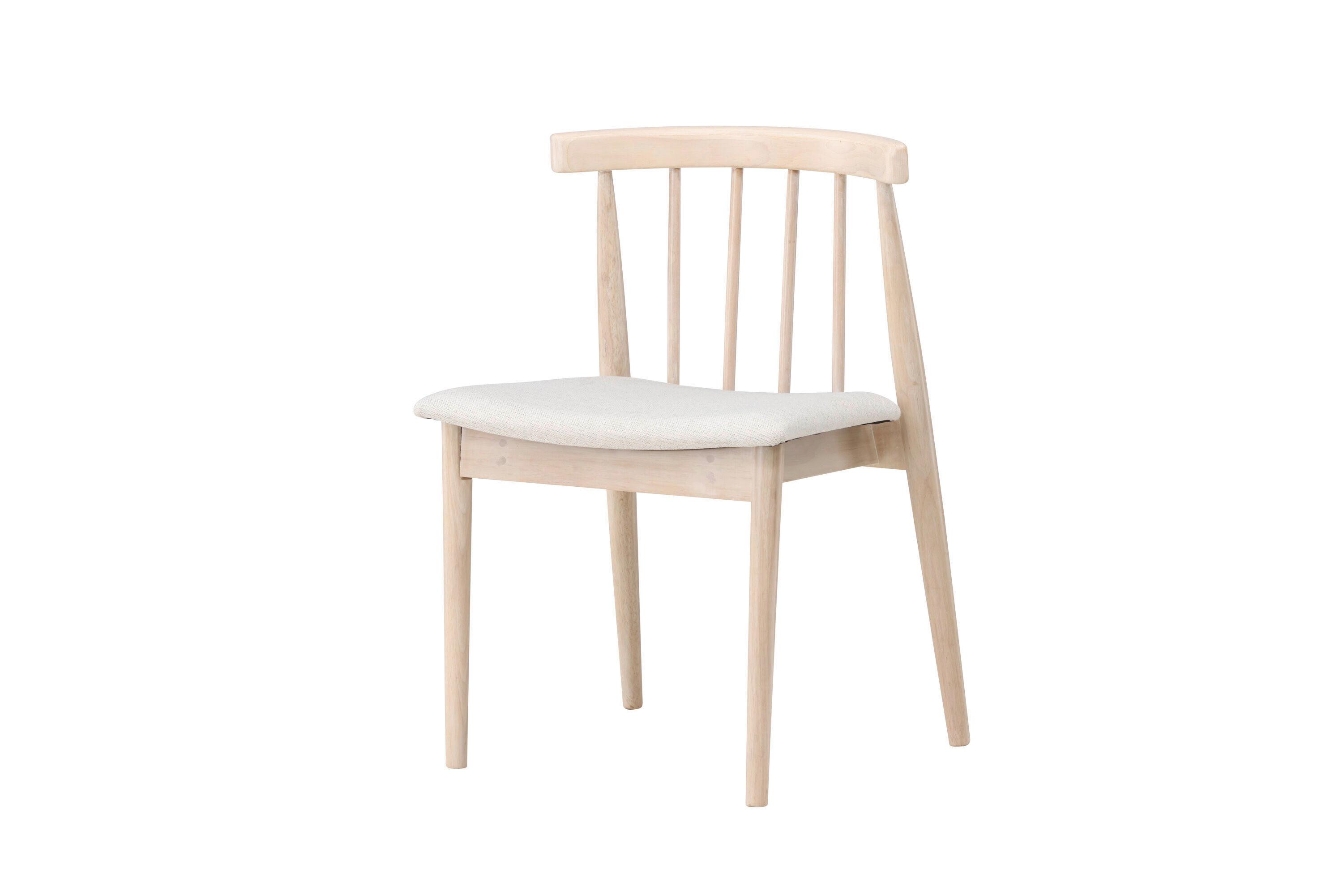 STUHL Flora, Weiß B: 50 cm - Weiß, MODERN, Holz/Textil (50/78/46cm) - Livetastic