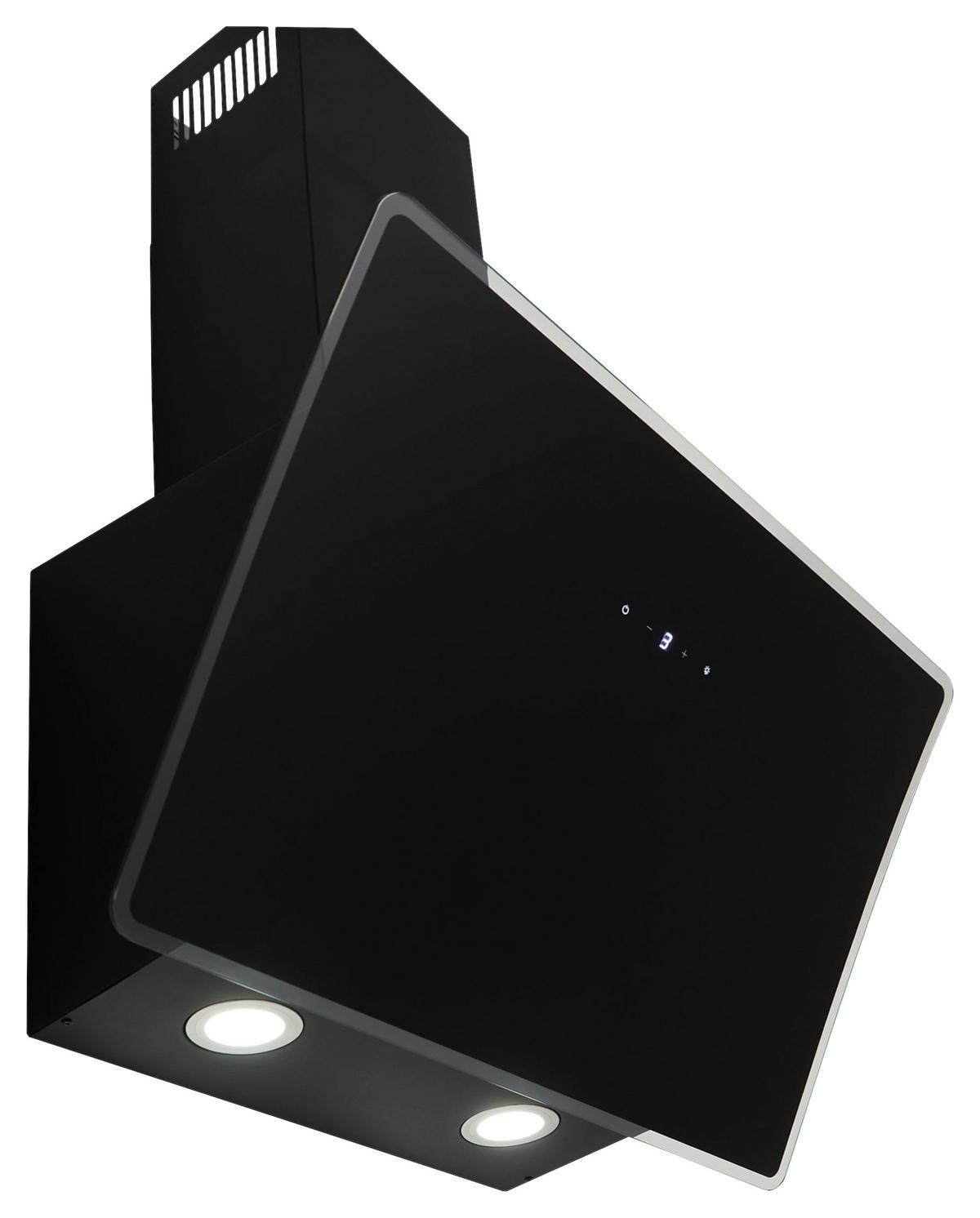 Dunstabzugshaube Respekta BxH 59,5x74,8-109 cm - Schwarz, Trend, Glas/Metall (59,5/74,8–109,5/38,5cm) - Respekta