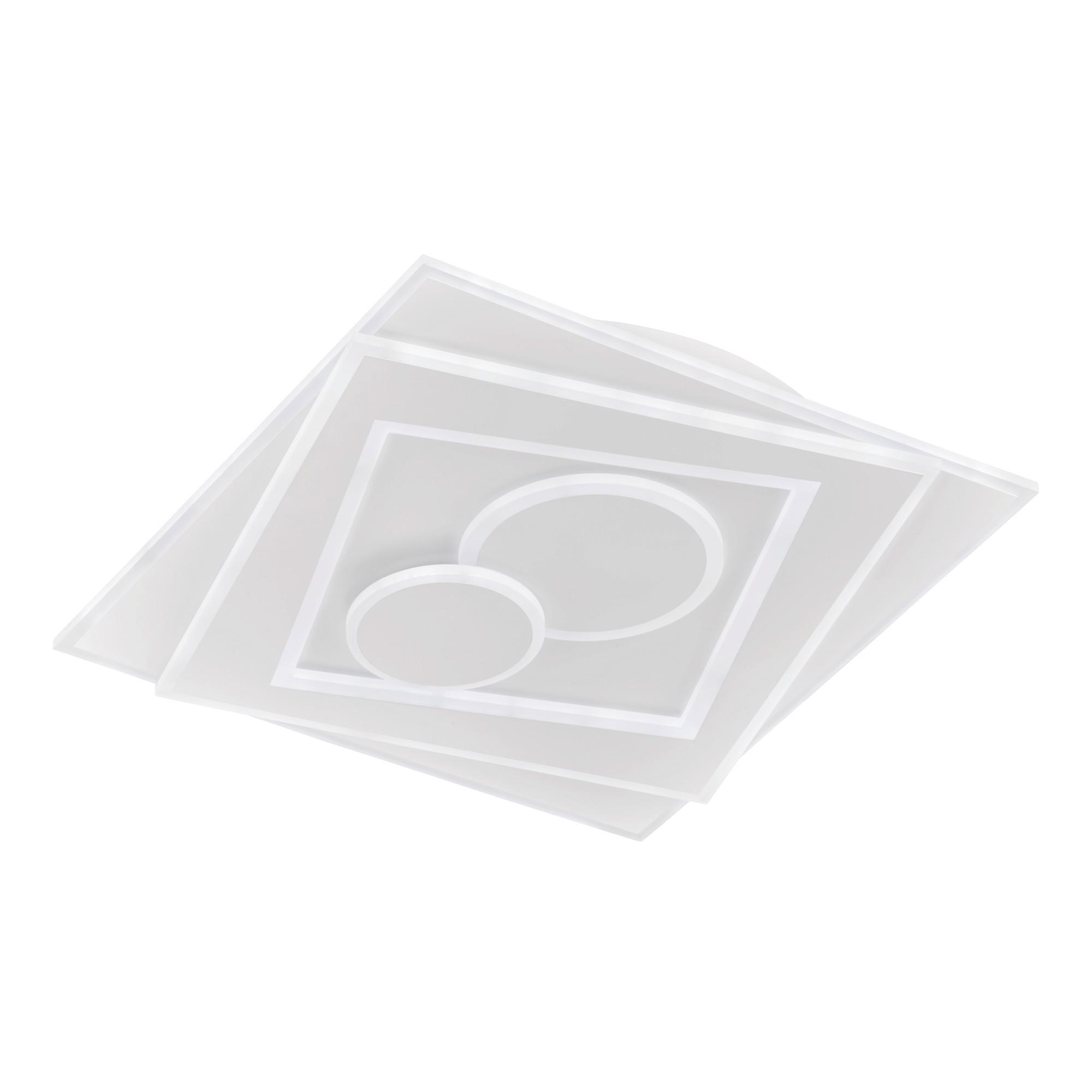 LED-Deckenleuchte Ratio L: 50,2 cm, 3-Fach Schaltbar - Weiß, Design, Metall (50,2/50,2cm) - Fischer & Honsel
