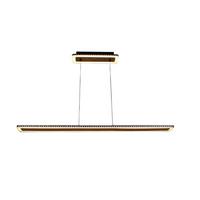 Led-hängeleuchte Go Solaris H: 120 Cm 2-Flammig Dimmbar - Goldfarben/Schwarz, Design, Metall (120/12/120cm)