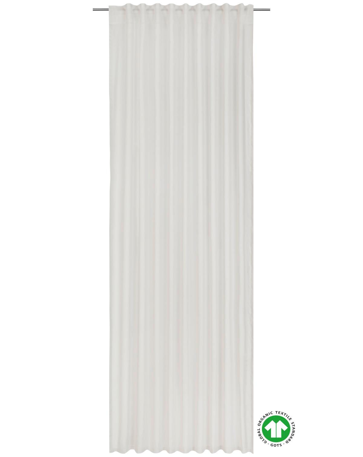 HOTOVÝ ZÁVĚS Bio-Luise, 2ks, 140/267cm - bílá, Natur, textil (140/267cm) - ecoTree