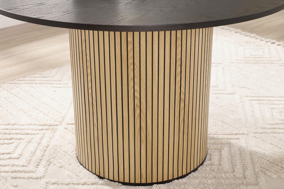 Esstisch Naturfarben/schwarz B: 120 Cm - Schwarz/Naturfarben, MODERN, Holz/Holzwerkstoff (120/120/75cm) - Livetastic