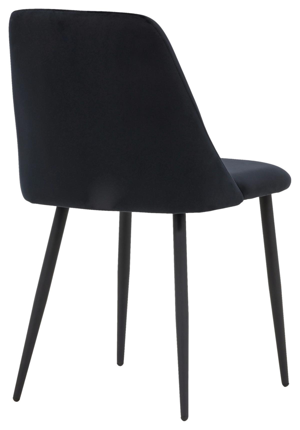 Stuhl-Set Night - Schwarz, Design, Textil/Metall (49/87/56cm) - Livetastic