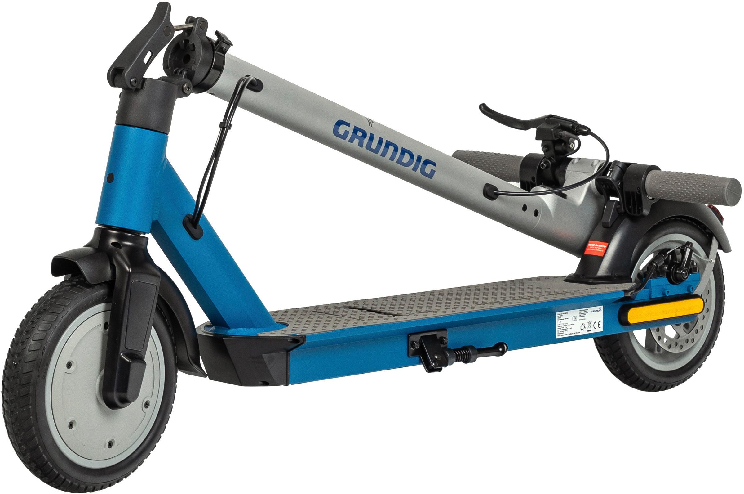 E-Scooter Grundig inkl. Digitaler Tachoanzeige - Blau/Grau, Basics, Kunststoff/Metall (116/43/114,5cm) - Grundig