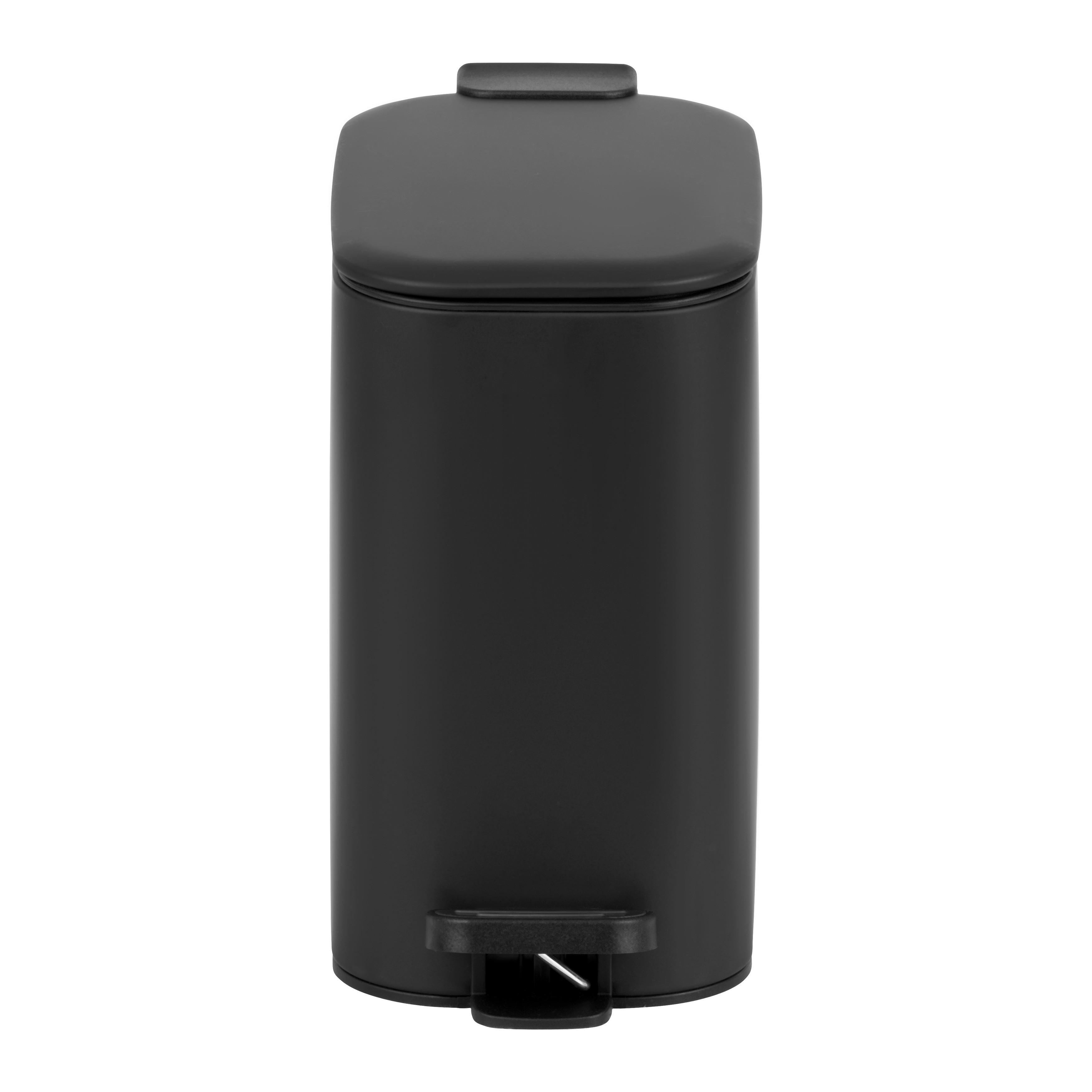 Koš s nášlapným pedálem černá 6L - černá, Moderní, kov/plast (15/28/26,9cm) - Mömax