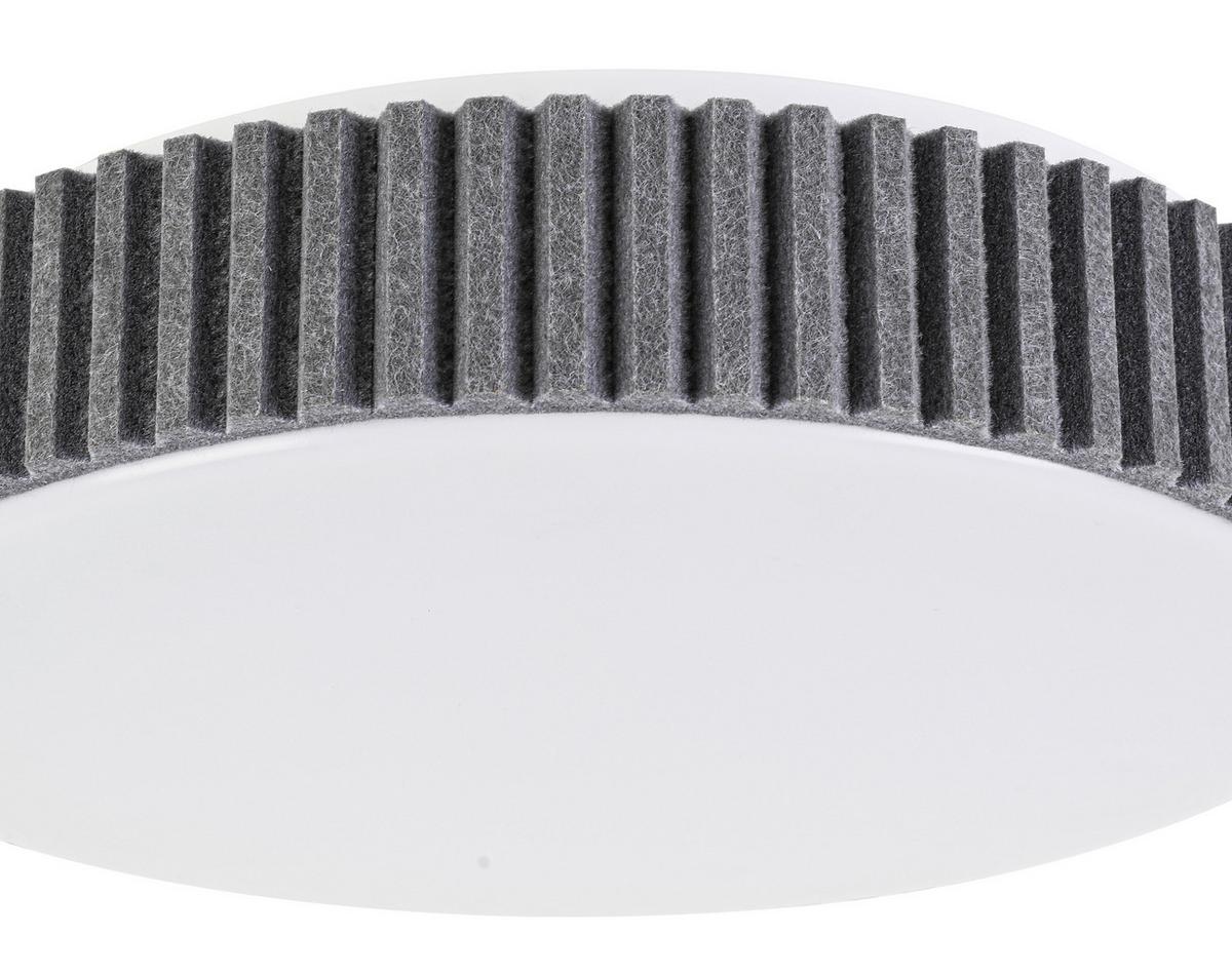 STROPNÍ LED SVÍTIDLO FILZI - šedá/bílá, Moderní, kov/textil (30/8,5cm) - Mömax