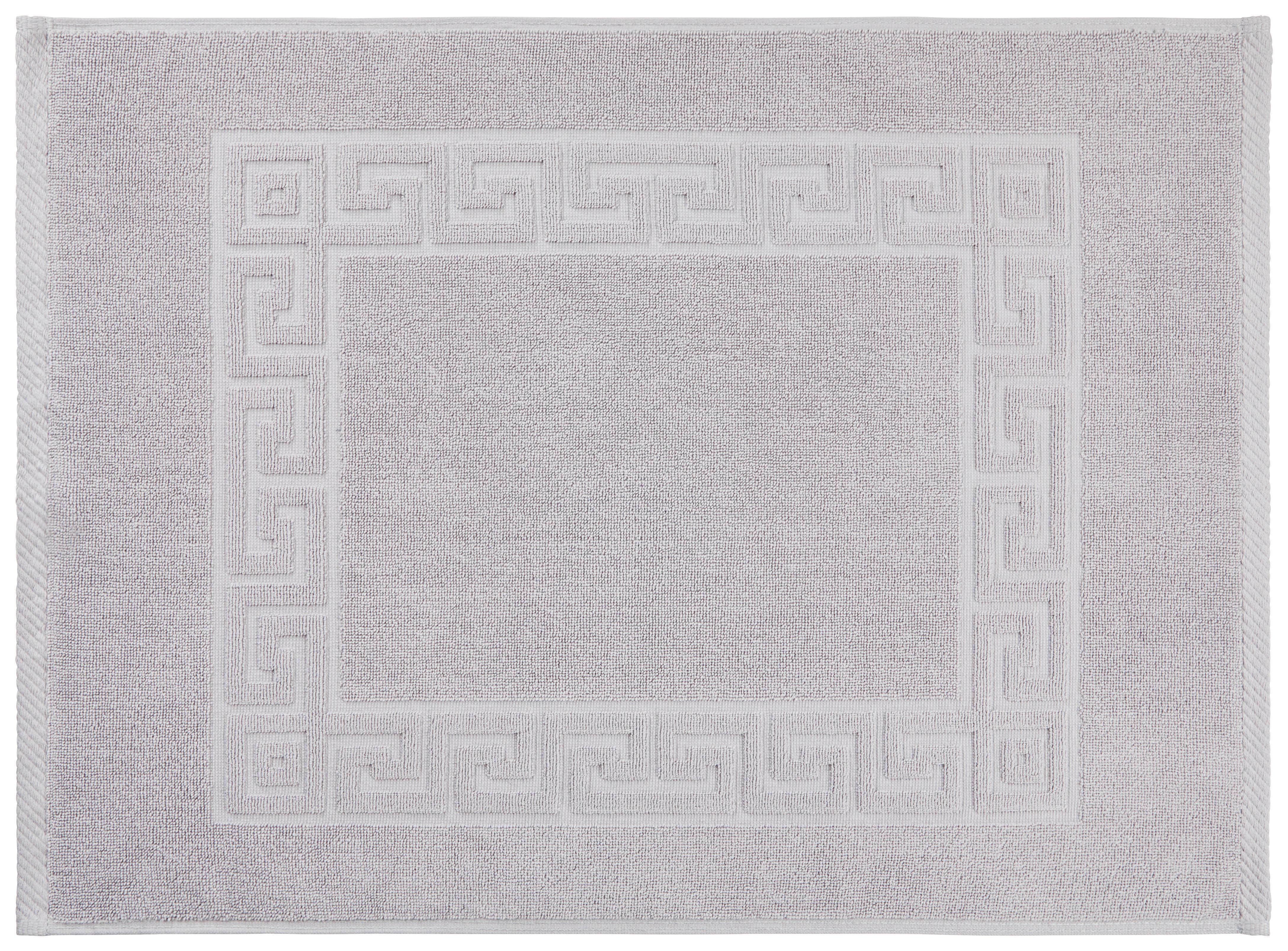 Badematte Mäander 50x70 cm Grau Waschbar - Grau, ROMANTIK / LANDHAUS, Textil (50/70cm) - James Wood