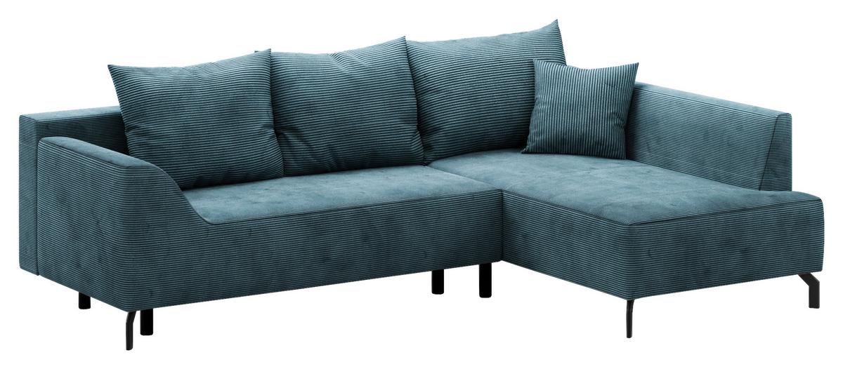 Eckschlafsofa Asolo Mintgrün S: 273x167 cm - Schwarz/Mintgrün, Design, Textil (273/167cm) - MID.YOU