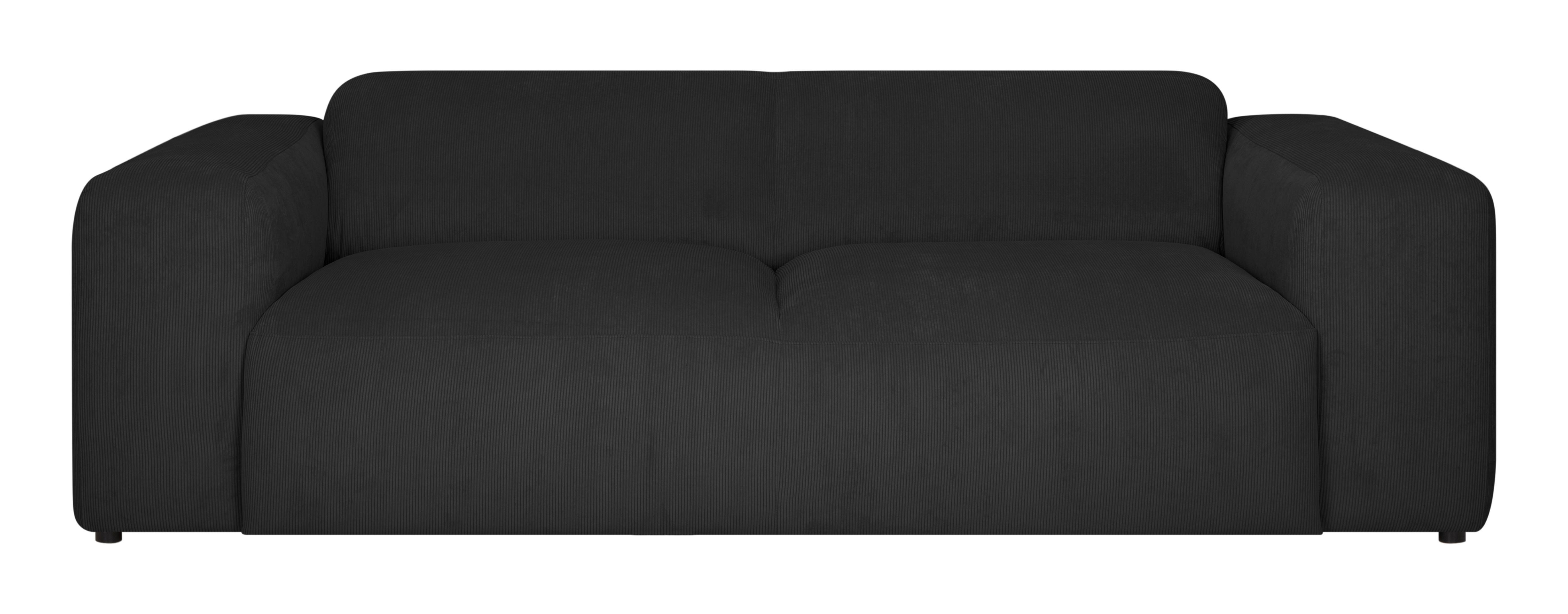 3-SITZER-SOFA Hannah B: 247 cm Schwarz - Schwarz, Design, Textil (247/75/104cm) - MID.YOU