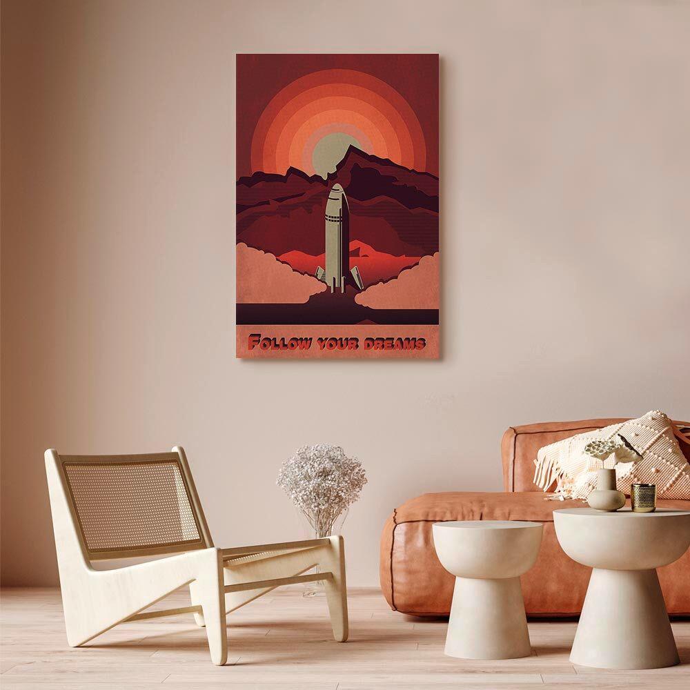 Leinwandbild Rot Dunkelorange B: 40 Cm - Rot/Dunkelorange, Basics, Holzwerkstoff/Textil (40/60/1.2cm) - artgeist