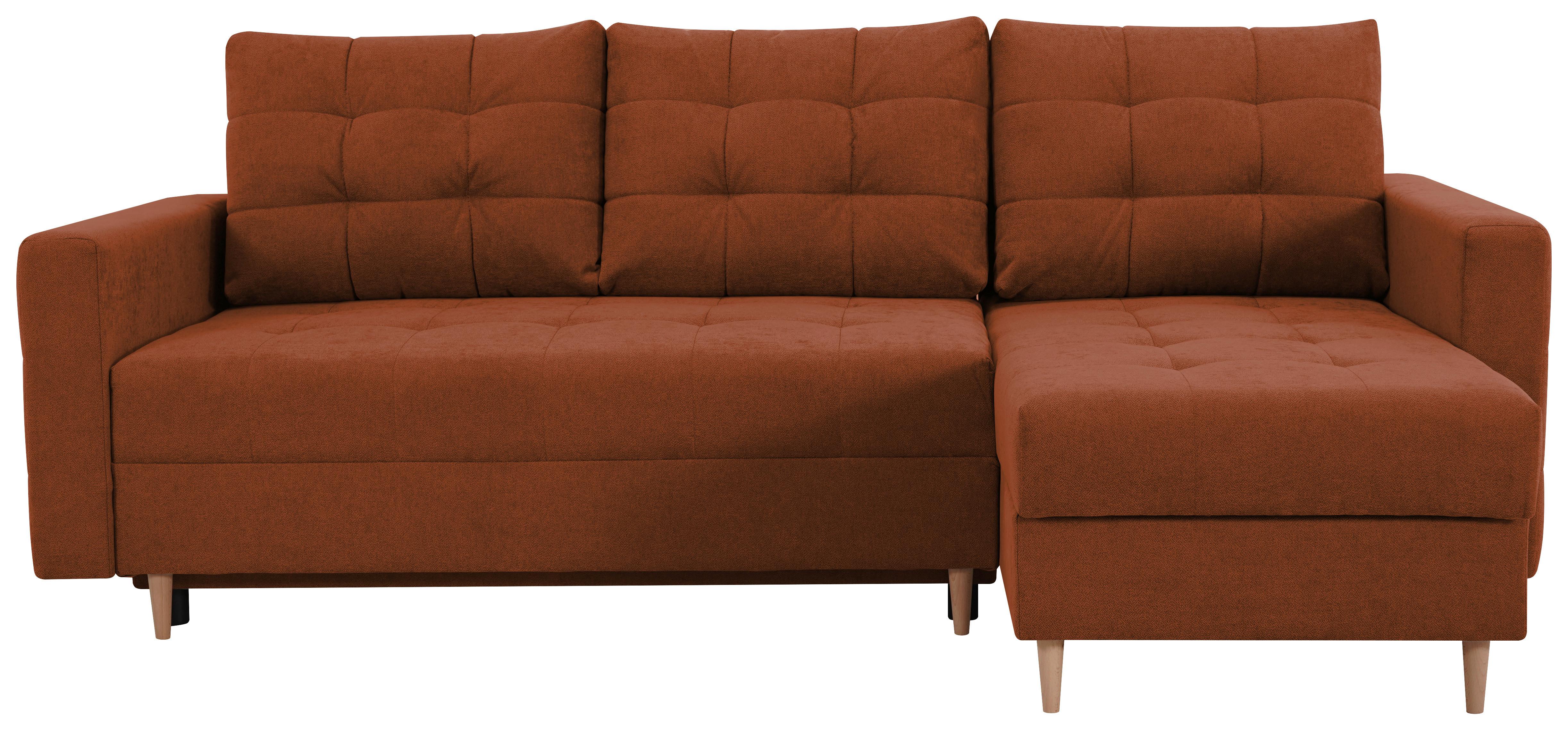 Ecksofa Asti Rostfarben S: 232x141x cm - Rostfarben, Design, Textil (232/141cm) - MID.YOU