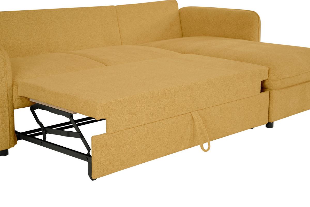 Ecksofa Costo Senfgeld S: 254 cm - Senfgelb, Design, Textil (254/160cm) - MID.YOU