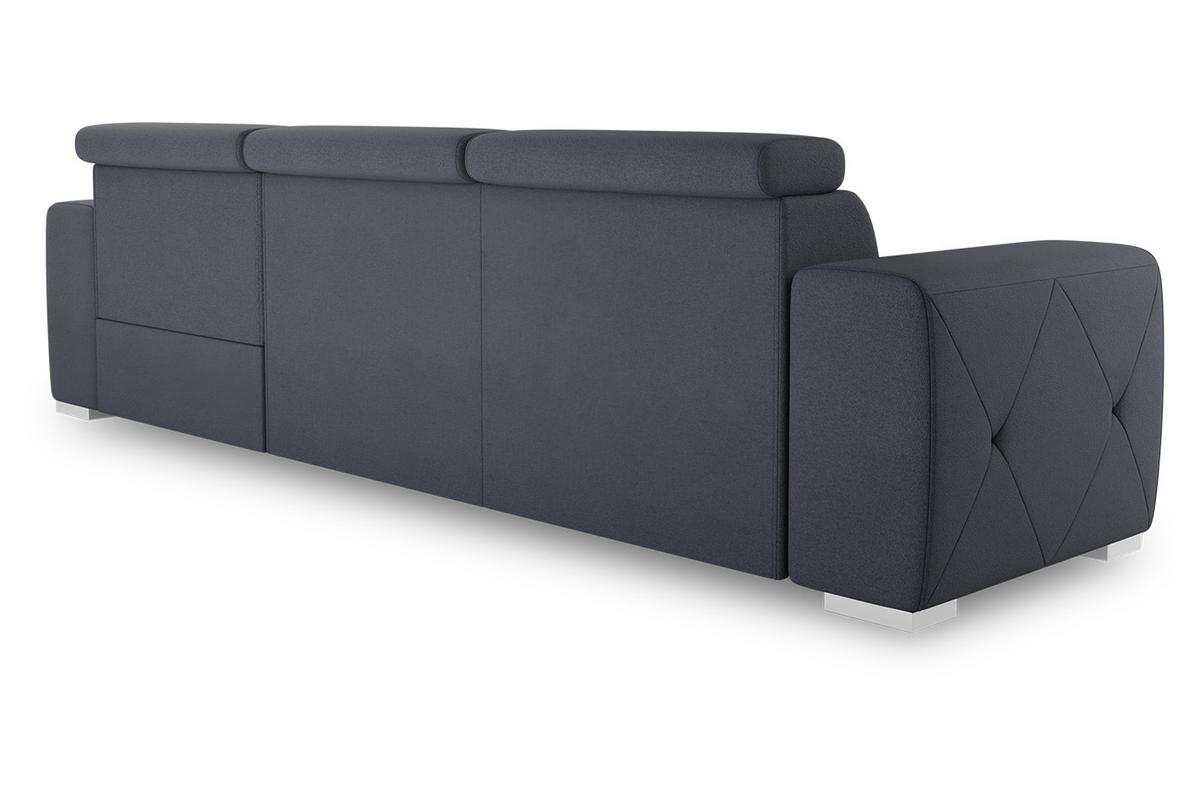 Ecksofa mit Schlaffunktion Madison Blau/Grau 296x195 cm - Blau/Silberfarben, Design, Textil (296/195cm) - MID.YOU