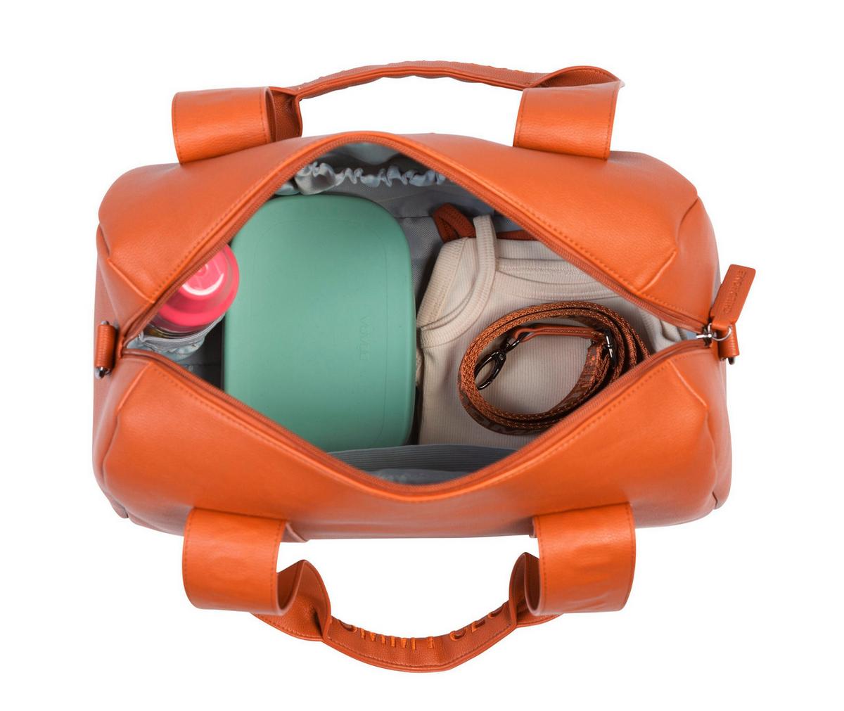 Wickeltasche Mommy Club Braun, Lederoptik, B: 38 cm - Schwarz/Braun, KONVENTIONELL, Kunststoff (38/21/27cm) - Childhome