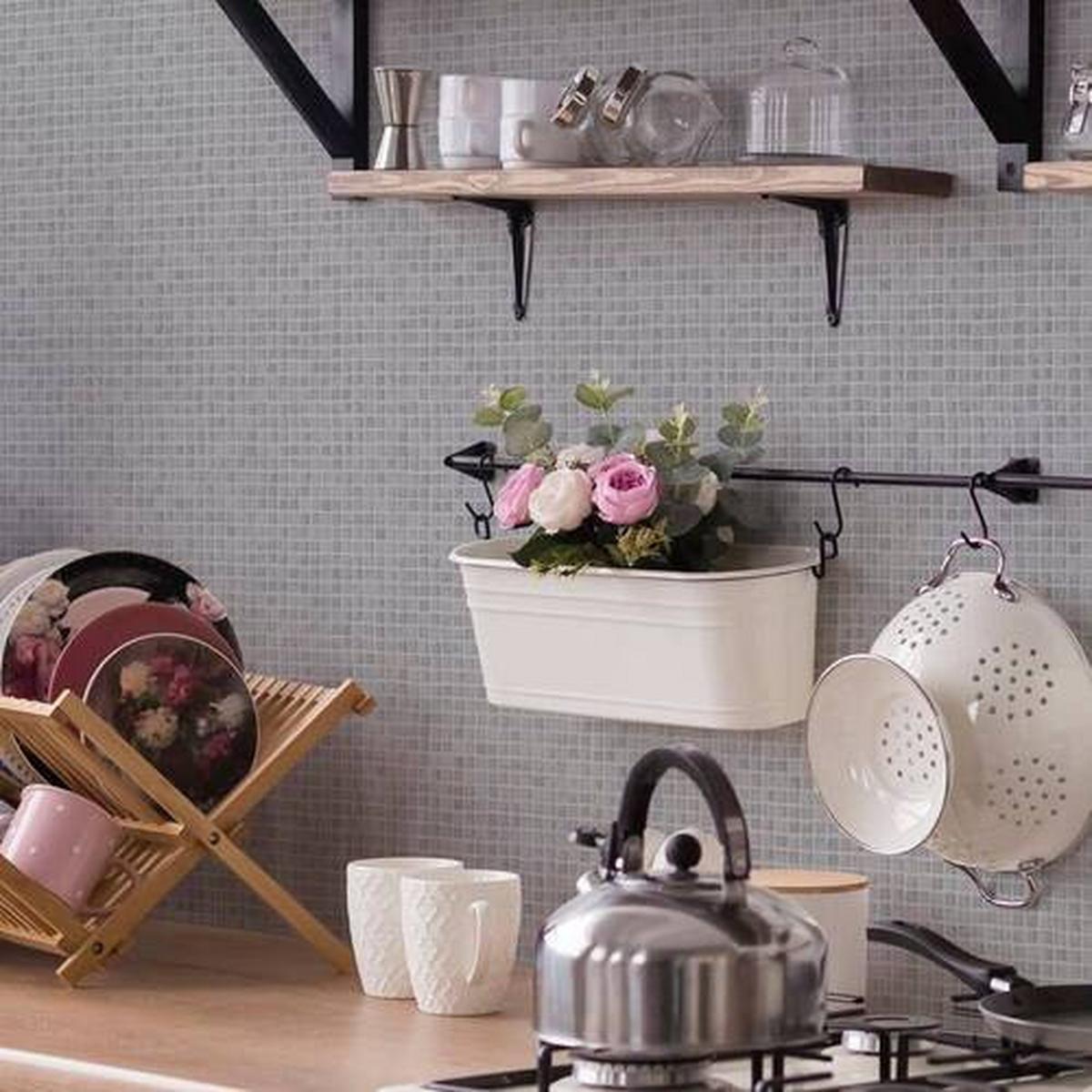 Vliestapete Mauer Grau B: 52 cm - Grau, Basics, Papier/Kunststoff (52/1000cm)
