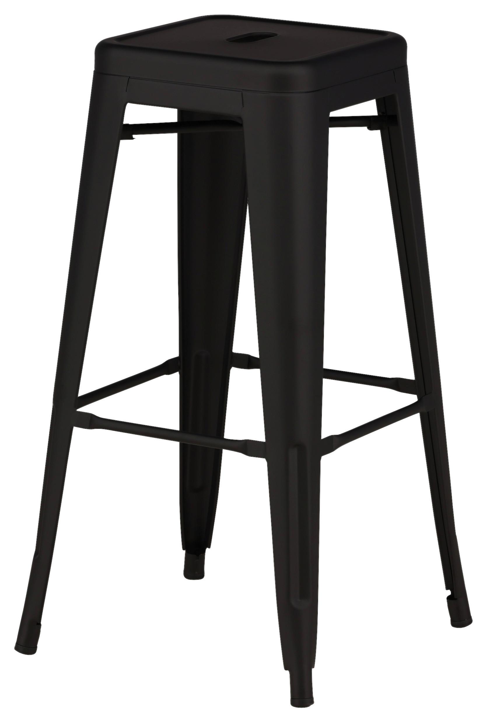 Barhocker-Set Tempe - Schwarz, Design, Metall (43/76/43cm) - Livetastic