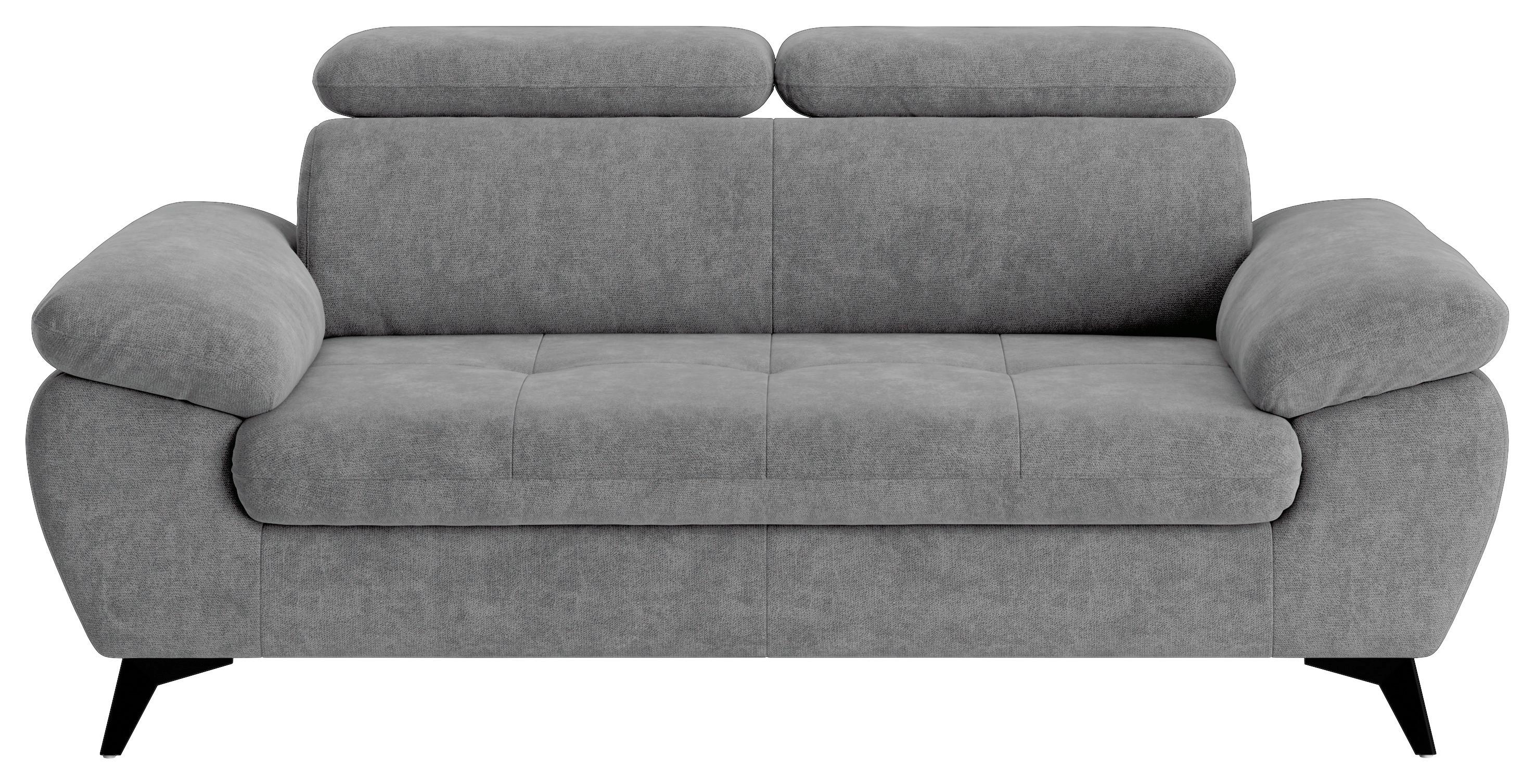 2-Sitzer-Sofa Hudson Grau B: 194 cm - Schwarz/Grau, Textil (194/84/100cm) - MID.YOU