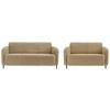Sitzgarnitur 2-Tlg. Marone Creme - Creme/Schwarz, MODERN, Textil (180/76/90cm) - Livetastic