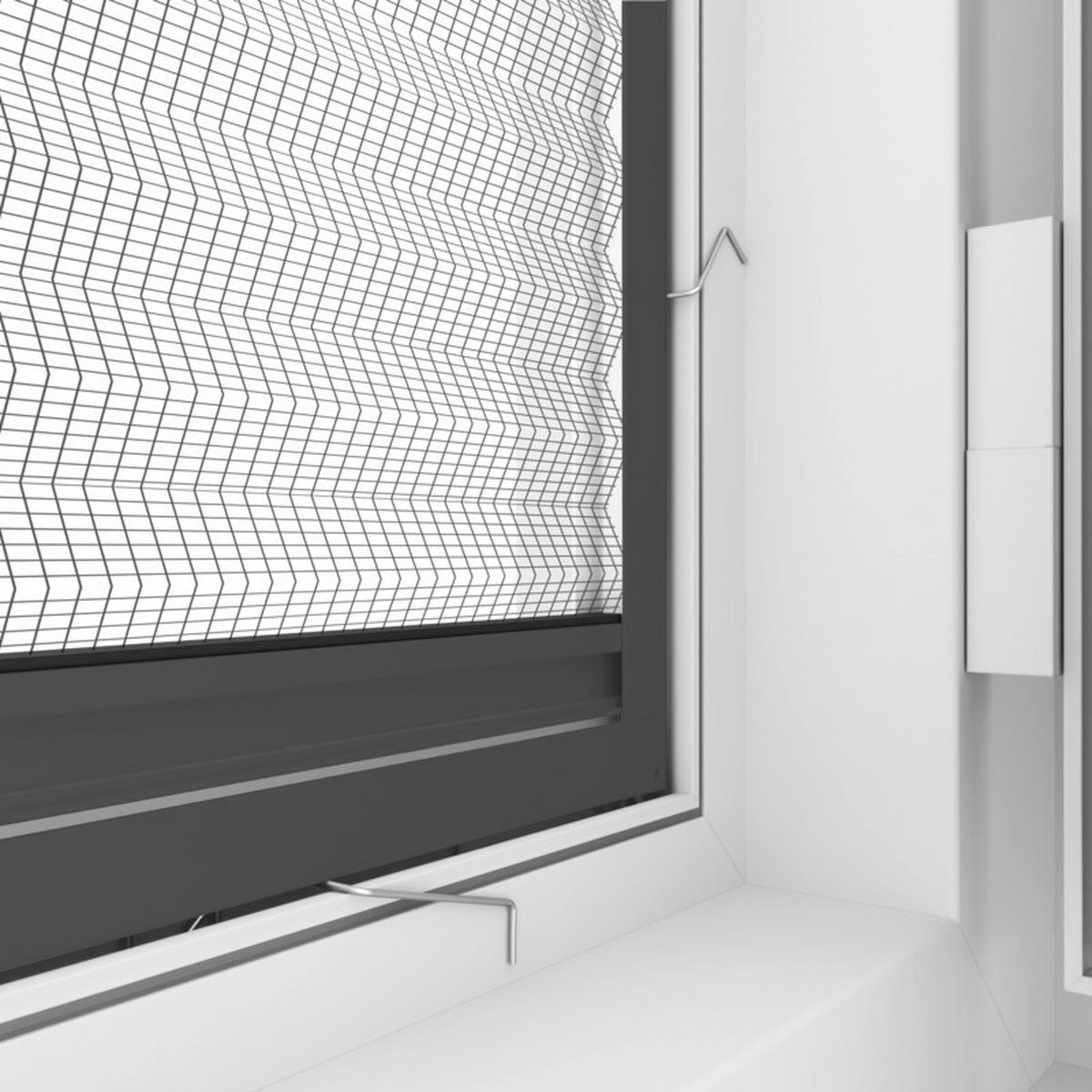 Fliegengitter Fenster 100x120 cm Anthrazit - Anthrazit, Basics, Textil/Metall (100/120cm)