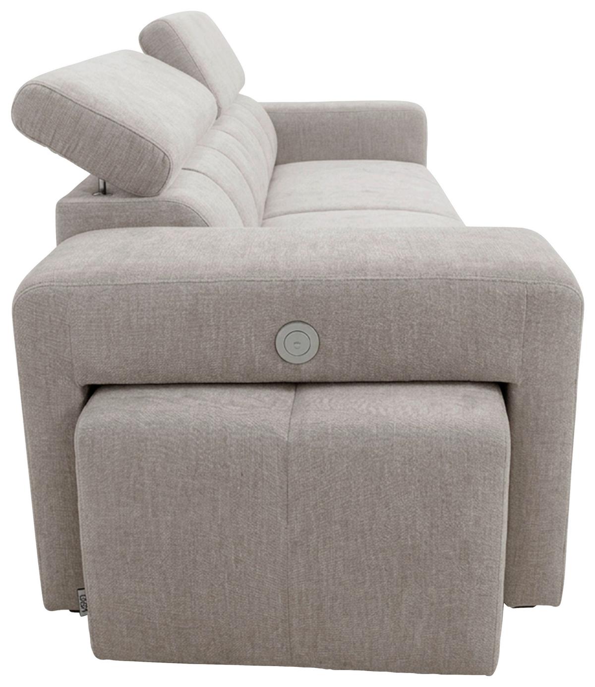 3-SitzerSofa m. Schlaffunktion Sirius S grau, B: 251cm - Schwarz/Grau, KONVENTIONELL, Holz/Holzwerkstoff (251/96/100cm)