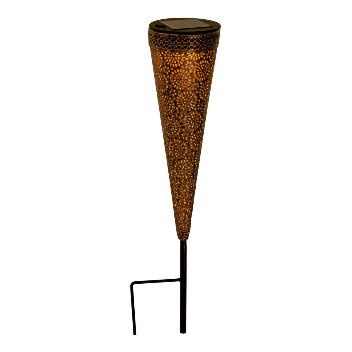Solarleuchte 4137102 Paula - Schwarz/Braun, Basics, Kunststoff/Metall (8,5/8,5/40cm) - Näve
