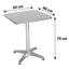 Gartentisch Michelle Aluminium Ø ca. 60 cm - Alufarben, KONVENTIONELL, Kunststoff/Metall (60/70/60cm) - Ombra Gartentisch Michelle Aluminium Ø ca. 60 cm - Alufarben, KONVENTIONELL, Kunststoff/Metall (60/70/60cm) - Ombra