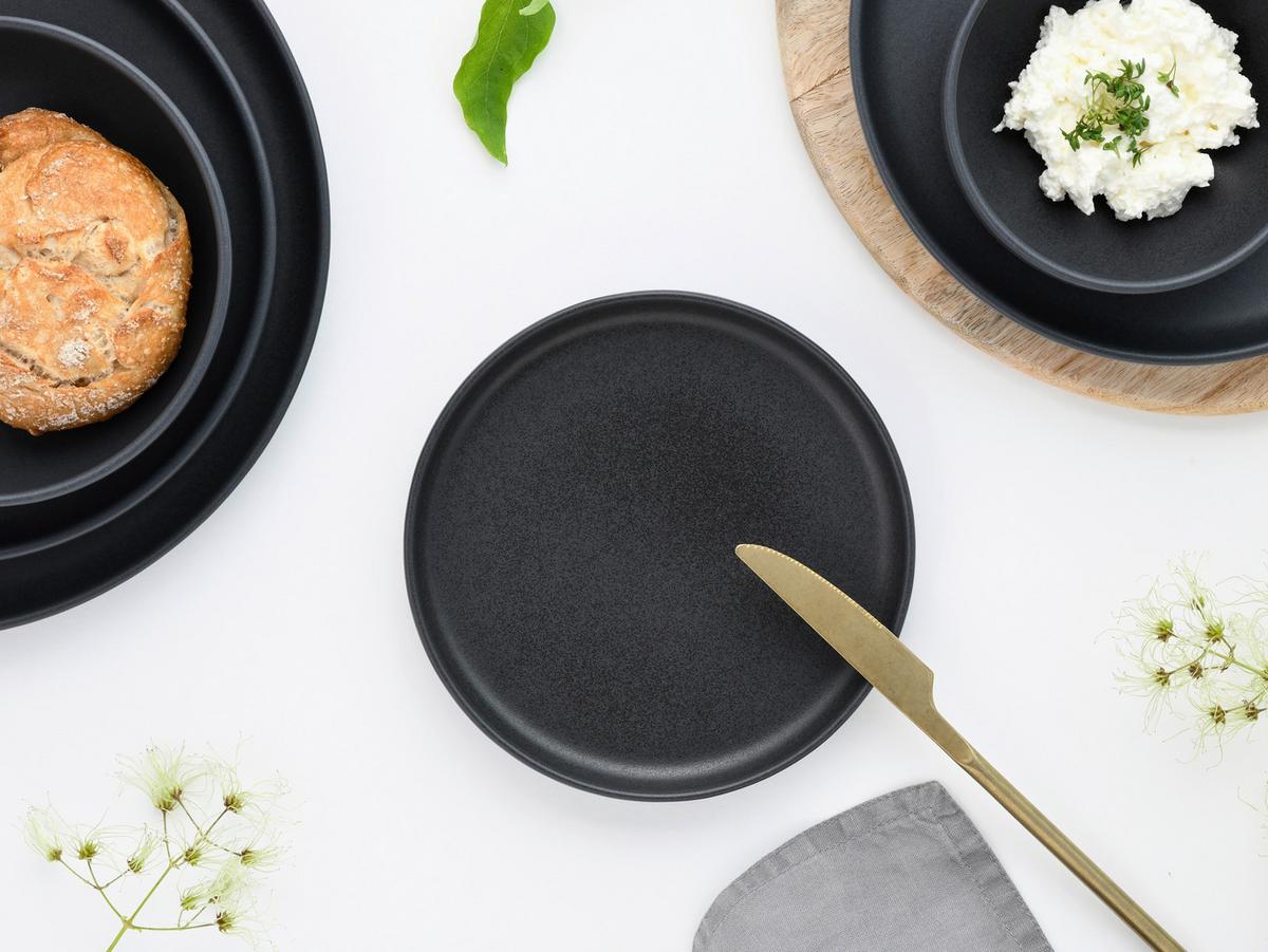 Kombiservice Uno Black 8--Teilig., Schwarz - Schwarz, Basics, Keramik - Creatable