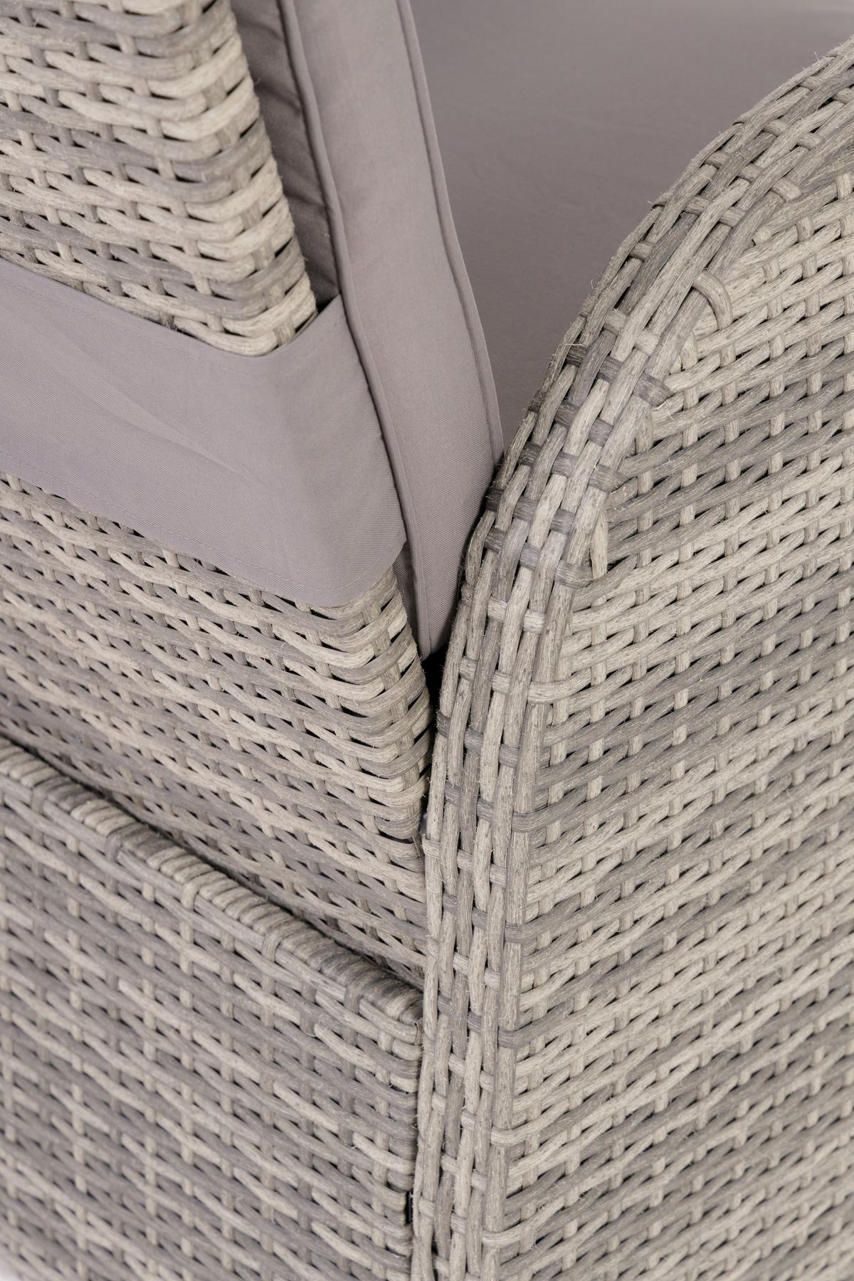 Gartensessel verstellbar Amelia Stahl, Kunststoff - Dunkelgrau, MODERN, Kunststoff/Textil - Beldano