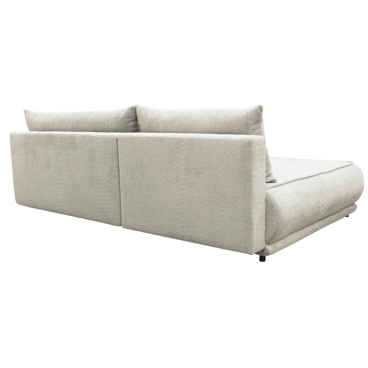 Ecksofa Paros Creme 179x277 Cm - Creme/Schwarz, Design, Textil (179/277cm) - MID.YOU