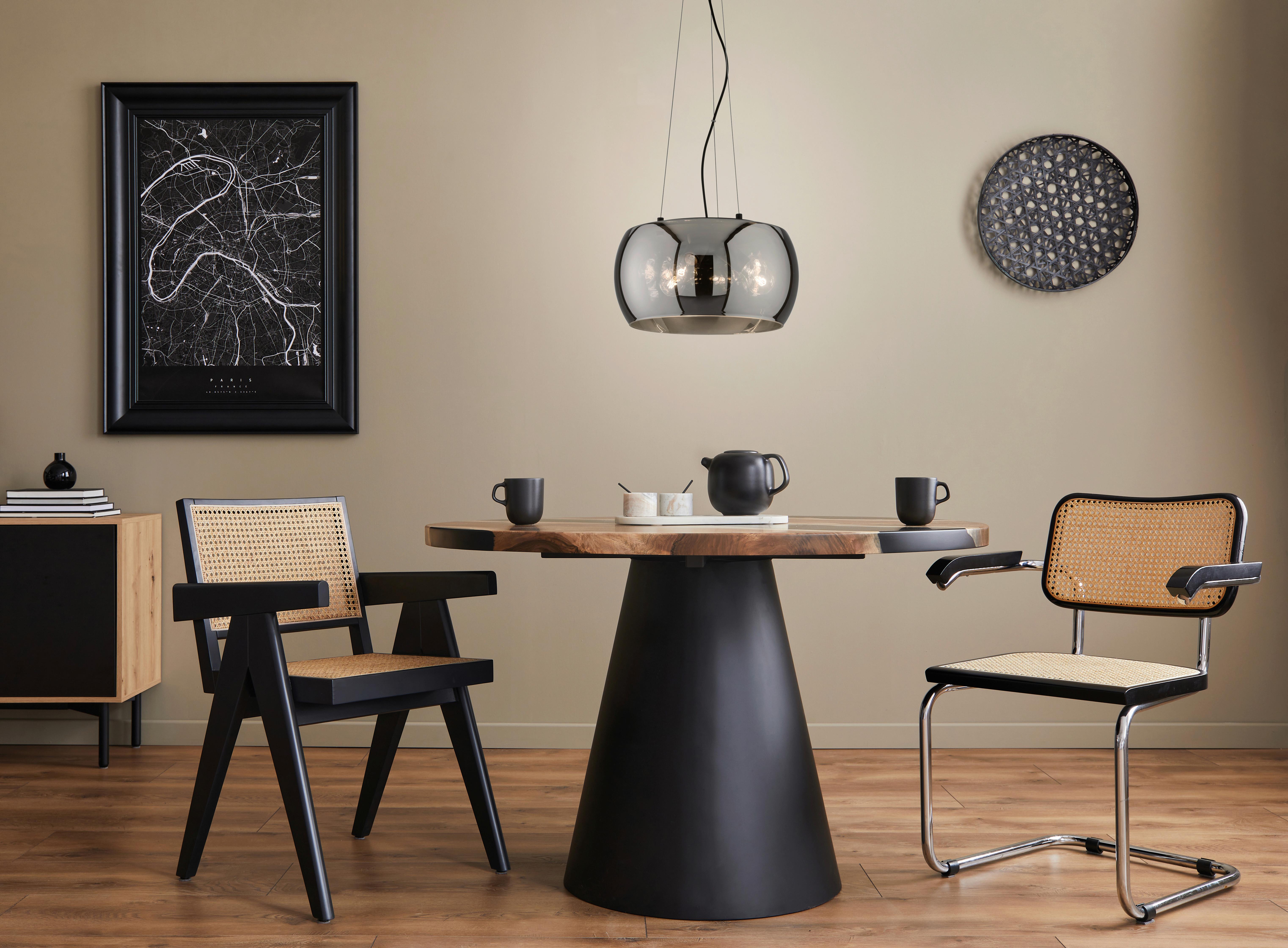 Pendelleuchte 60857 Dima - Schwarz, Design, Glas/Metall (40/160cm) - Fischer & Honsel