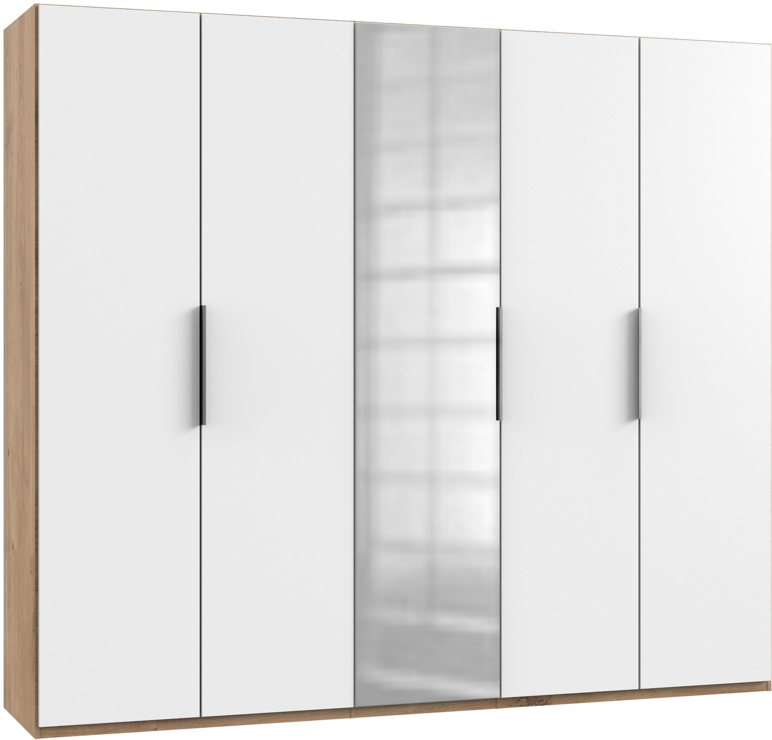 Drehtürenschrank Level36a Eiche/weiß B:250 Cm - Eichefarben/Weiß, MODERN, Holzwerkstoff (250/216/58cm) - MID.YOU