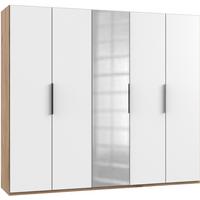Drehtürenschrank Level36a Eiche/weiß B:250 Cm - Eichefarben/Weiß, MODERN, Holzwerkstoff (250/216/58cm) - MID.YOU