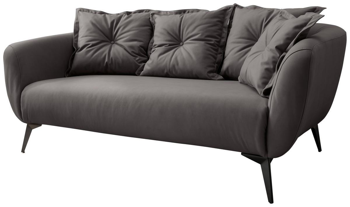 2,5 Sitzer Sofa Baggio Anthrazit B: 196 Cm - Anthrazit/Schwarz, MODERN, Textil (196/94/103cm) - Livetastic