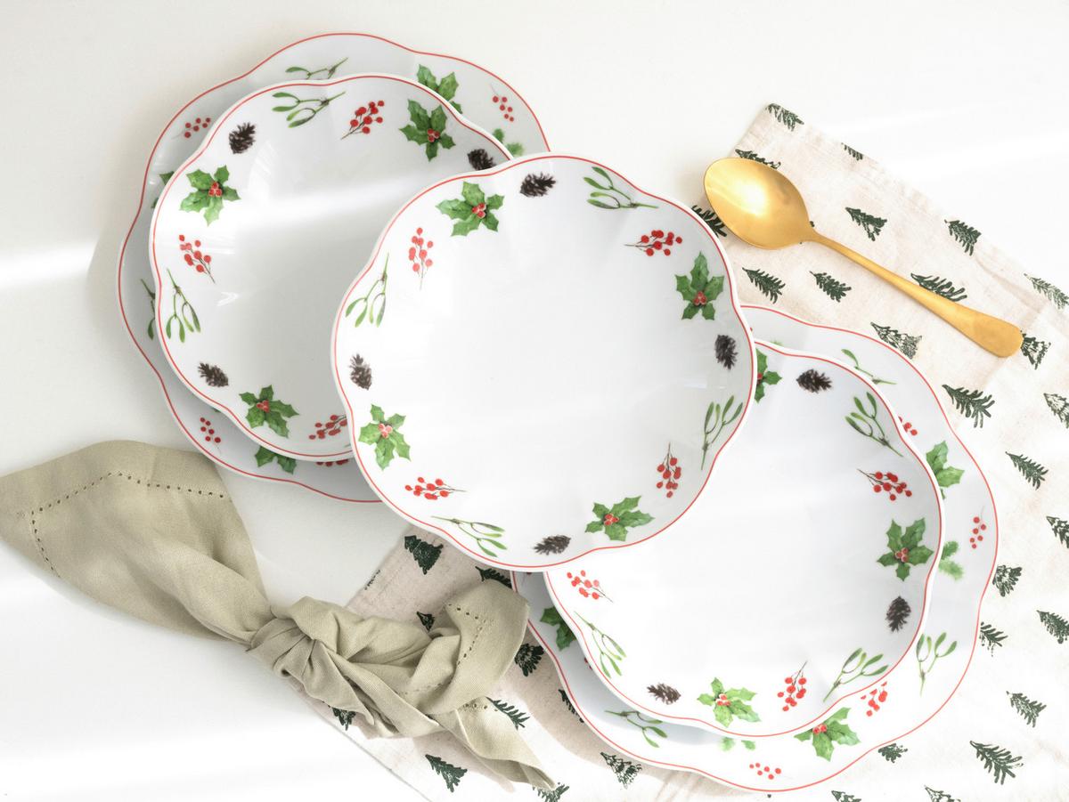 Tafelservice 8 -teilig. Porzellan, Multicolor/Weiß - Multicolor/Weiß, Basics, Keramik - Creatable