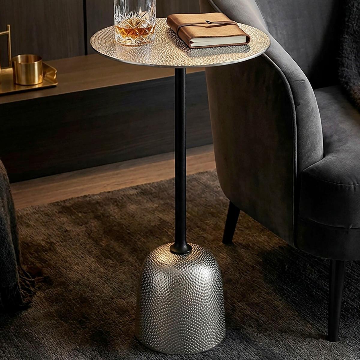 Beistelltisch Silberfarben B: 29 cm - Silberfarben, Design, Metall (29/60/29cm) - Livetastic