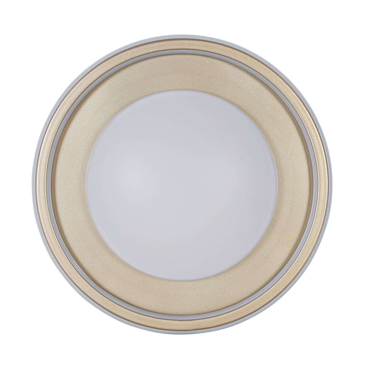 LED-Deckenleuchte Charlin - Champagner/Weiß, Basics, Kunststoff/Metall (40/7cm) - Luca Bessoni