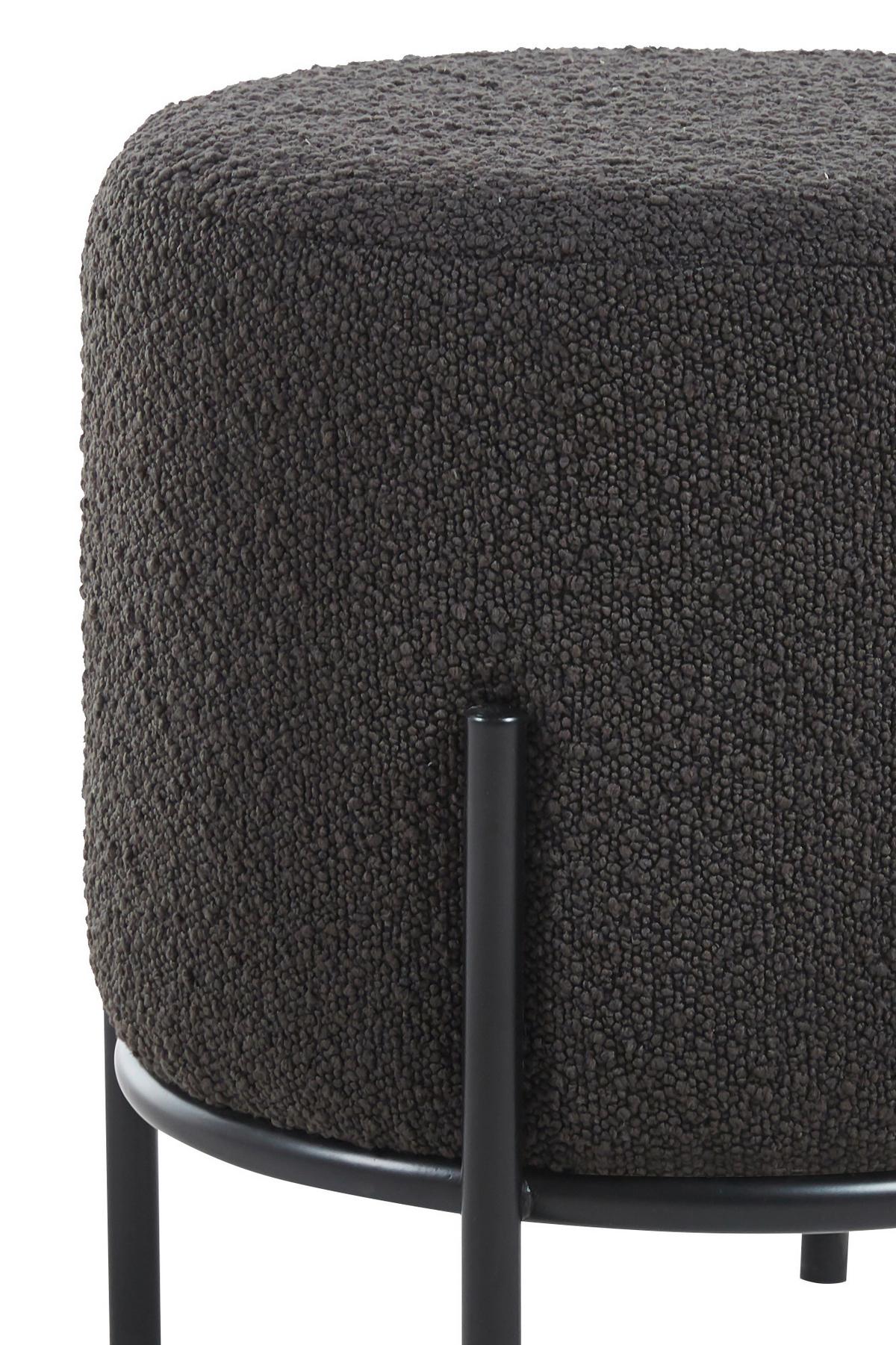 Hocker Anthrazit, Schwarz B: 35 Cm - Anthrazit/Schwarz, MODERN, Textil (35/38/35cm) - Livetastic