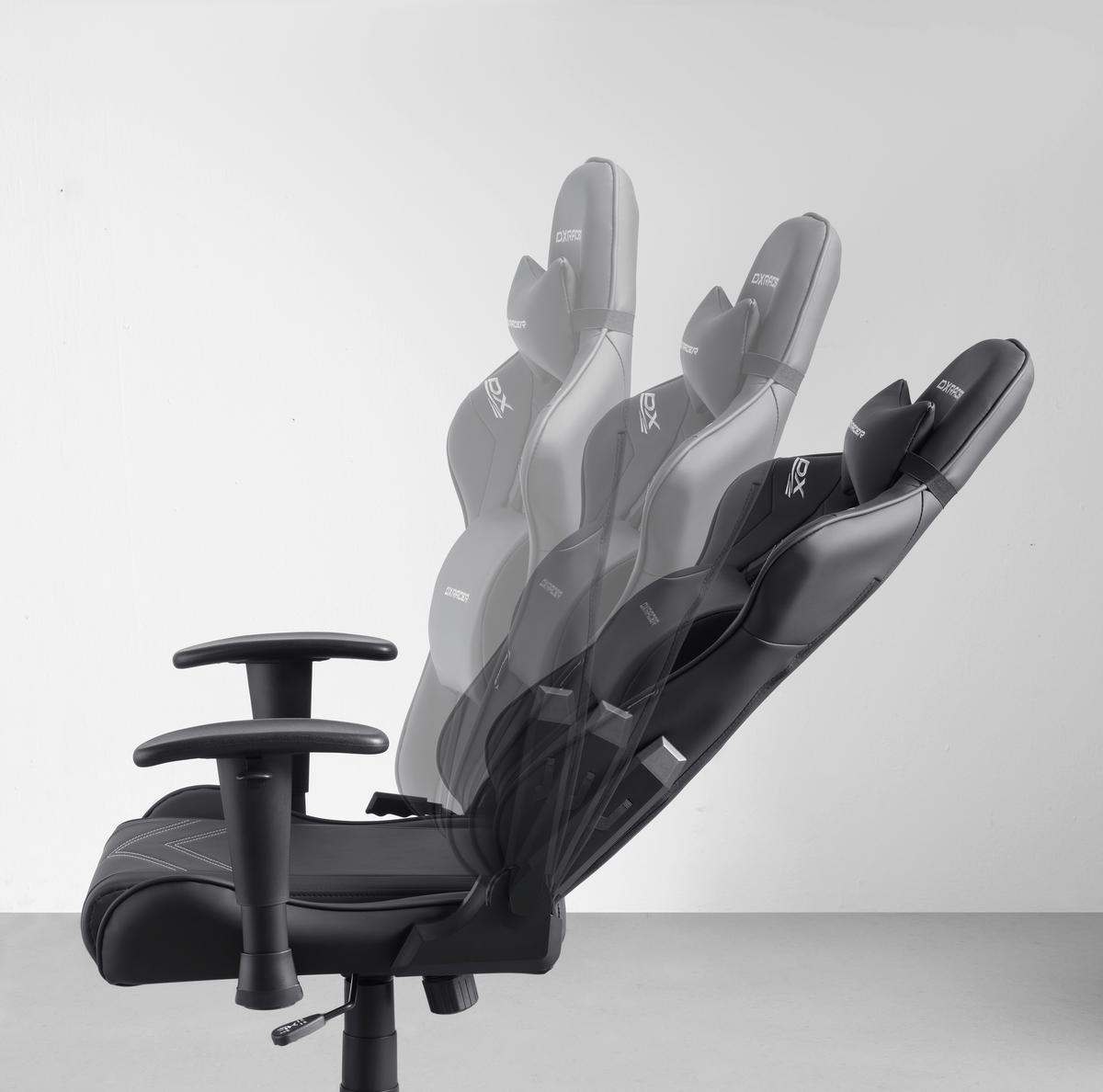 Herné kreslo PRINCE -EXKLUSIV- - čierna/biela, Modern, textil/plast (67/126/67cm) - Dxracer