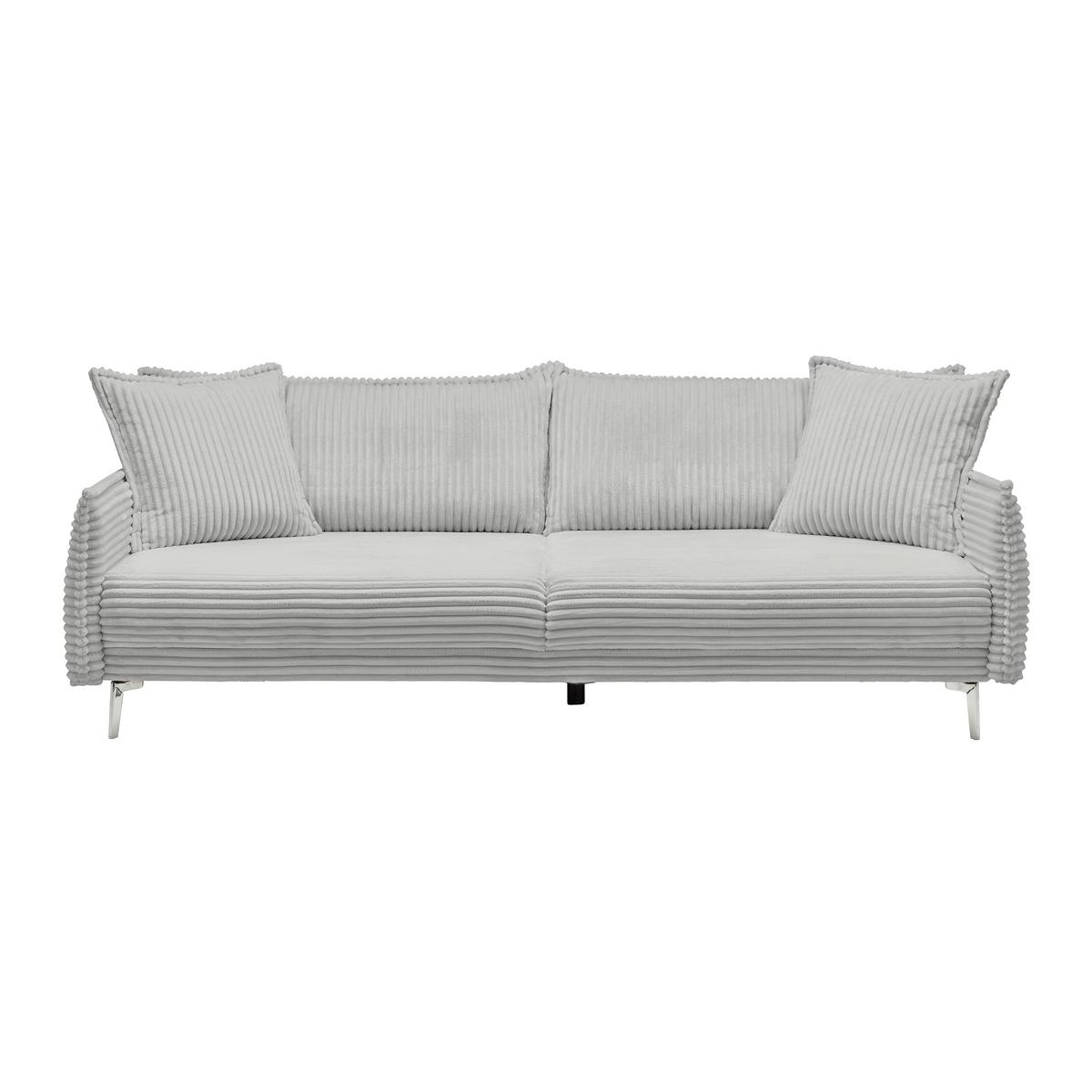 Velká pohovka KISS -TOP- - černá/světle šedá, Moderní, kov/dřevo (241/90/117cm) - Mömax