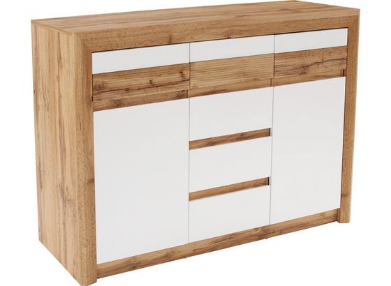 Komoda Kashmir New Kak01 - bílá/barvy dubu, Moderní, kompozitní dřevo (142/89/41cm) - James Wood Komoda Kashmir New Kak01 - bílá/barvy dubu, Moderní, kompozitní dřevo (142/89/41cm) - James Wood