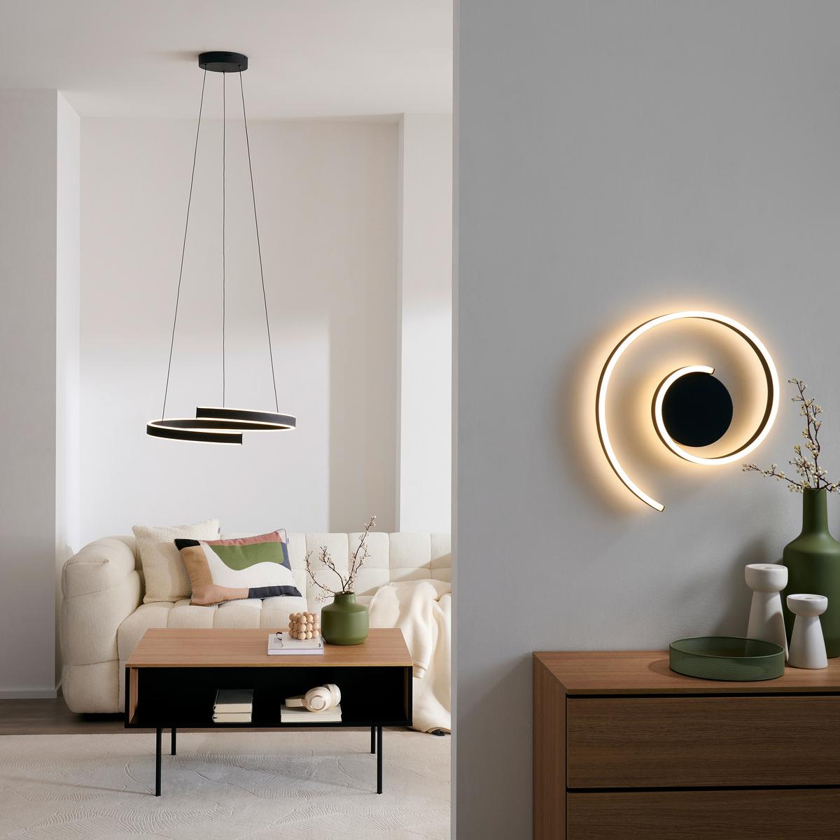 ZÁVESNÉ LED SVIETIDLO ANDABAIA-Z - čierna/biela, Design, kov/plast (60/154cm) - Eglo