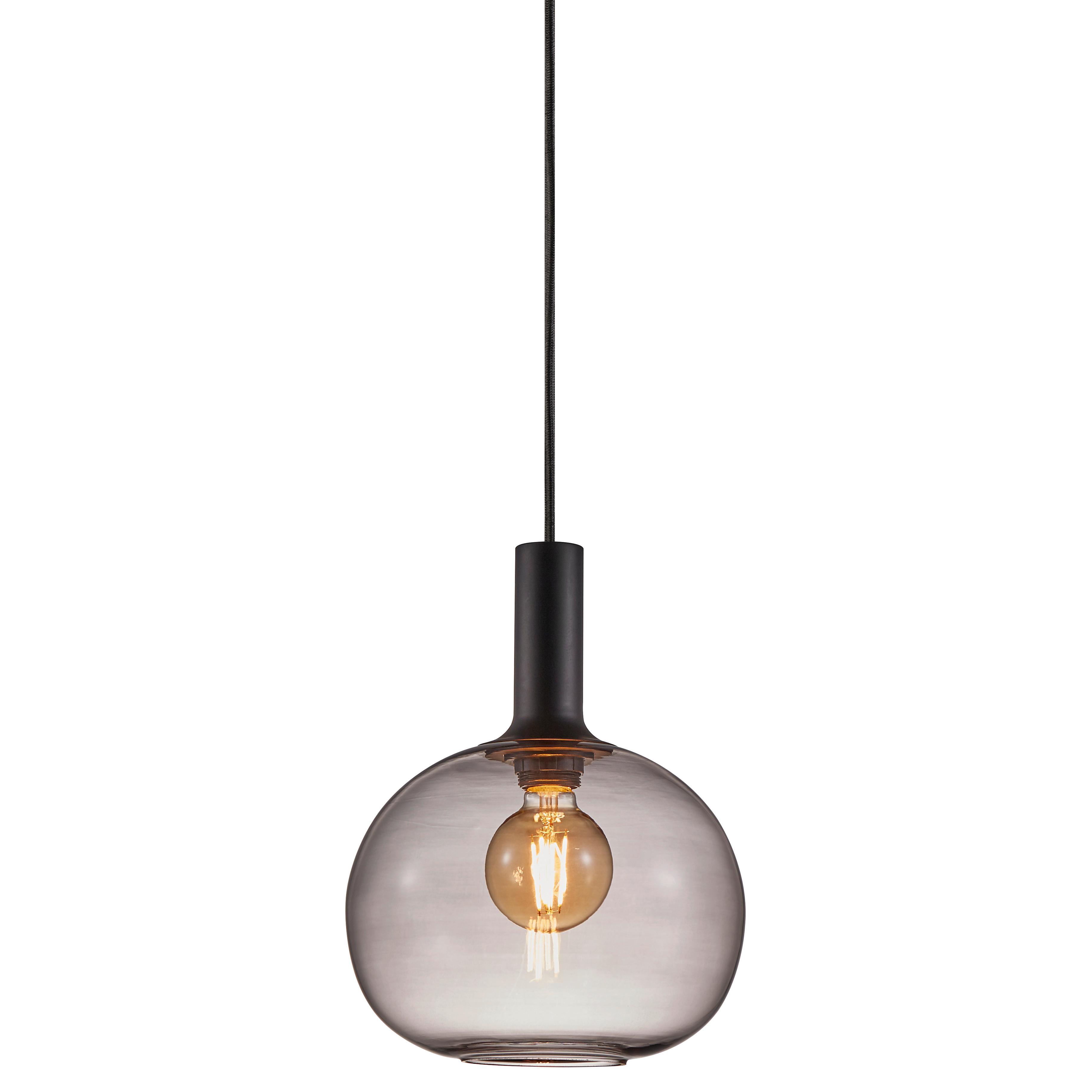 Hängeleuchte Alton Schwarz D: 25 Cm - Schwarz, Basics, Glas/Metall (25/325cm) - Nordlux