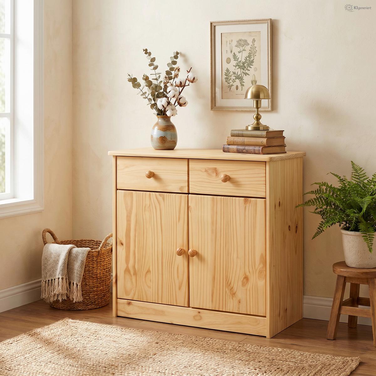 KOMMODE KOMMODE KIEFERNHOLZ 81X75 CM - Naturfarben, Basics, Holz (81/75/35cm) - Livetastic