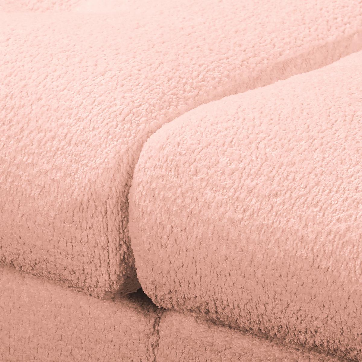 Bigsofa Naomi Rosa B: 284 Cm - Schwarz/Rosa, Design, Textil (284/94/148cm) - Livetastic