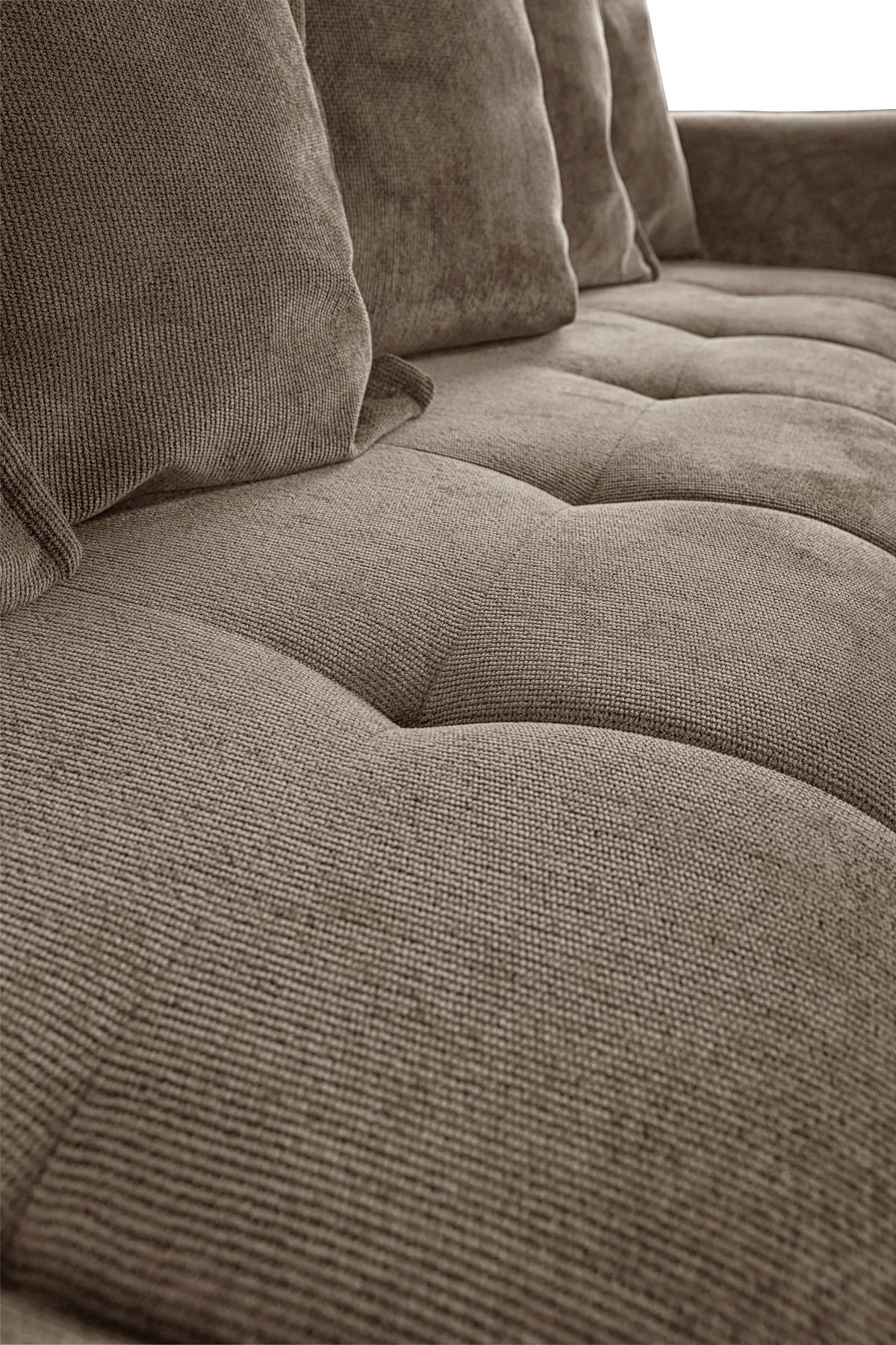 Schlafsofa Weronika Schlammfar. Anthrazit B: 247cm - Schlammfarben/Schwarz, Design, Holz/Holzwerkstoff (247/94/90cm) - MID.YOU