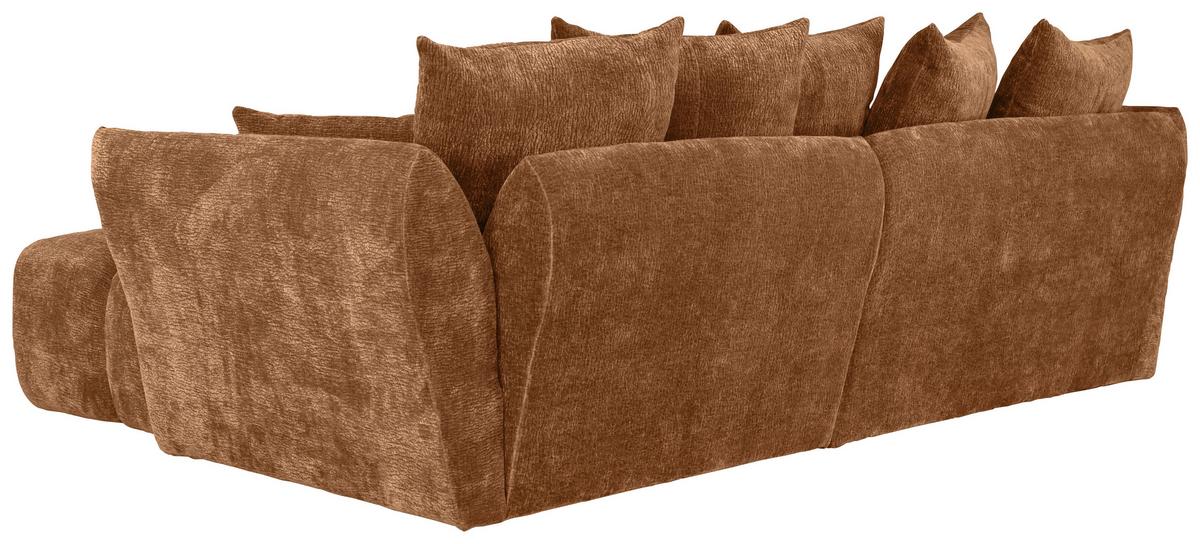 Univerzálna sedačka CAMMELLIO, oranžová ženilka, 7 vankúšov - oranžová/čierna, Modern, textil (296/189cm) - Mömax