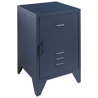 Noční stolek BRONXX modrý matní - modrá, Moderní, kov (40/60/40cm) - MID.YOU