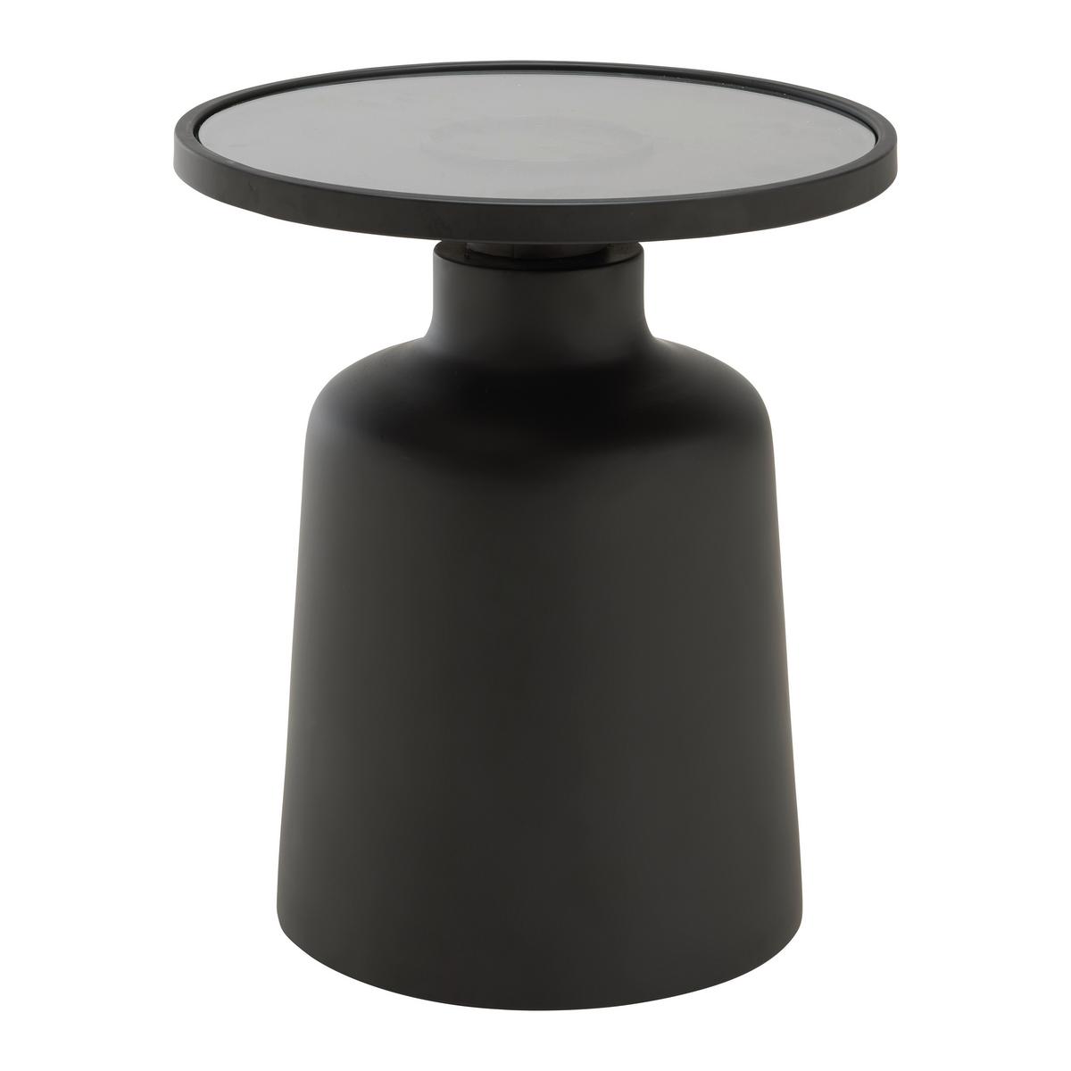 ODKLÁDACÍ STOLEK JARO -TREND- - černá, Moderní, kov/sklo (47/48cm) - Premium Living